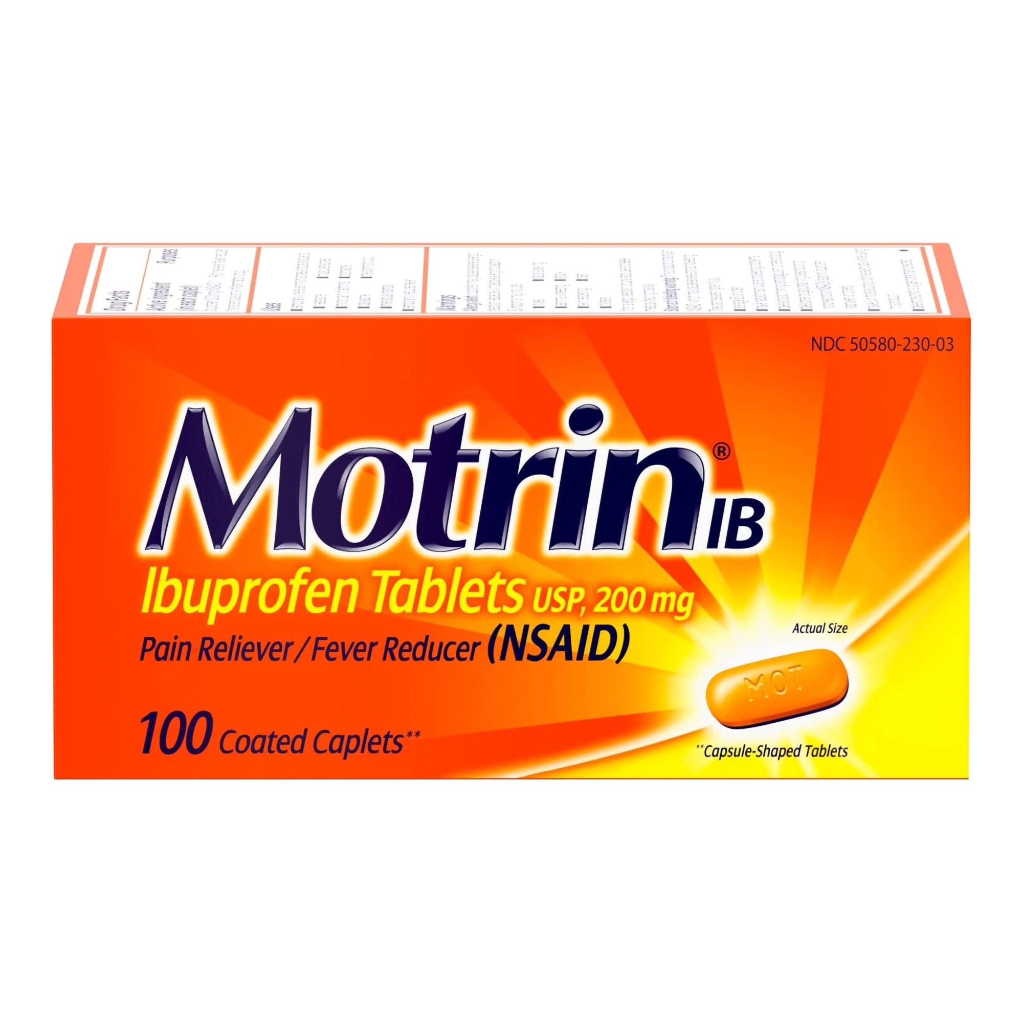 J & J Sales - 50580023003 Motrin IB Ibuprofen Coated Caplets