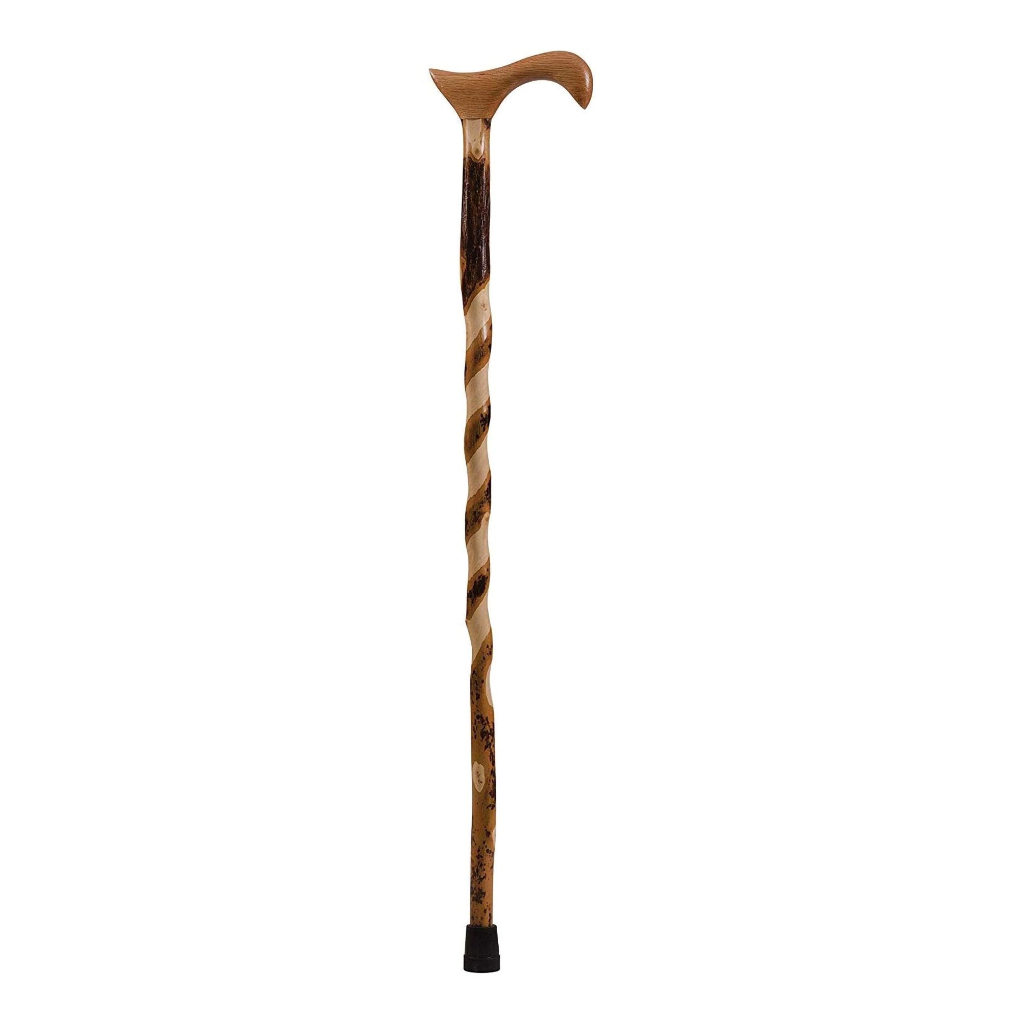 Mabis Healthcare 502-3000-0087 - Brazos™ Twisted Hickory Derby Rustic Walking Cane, 34-Inch Height - 1/Each