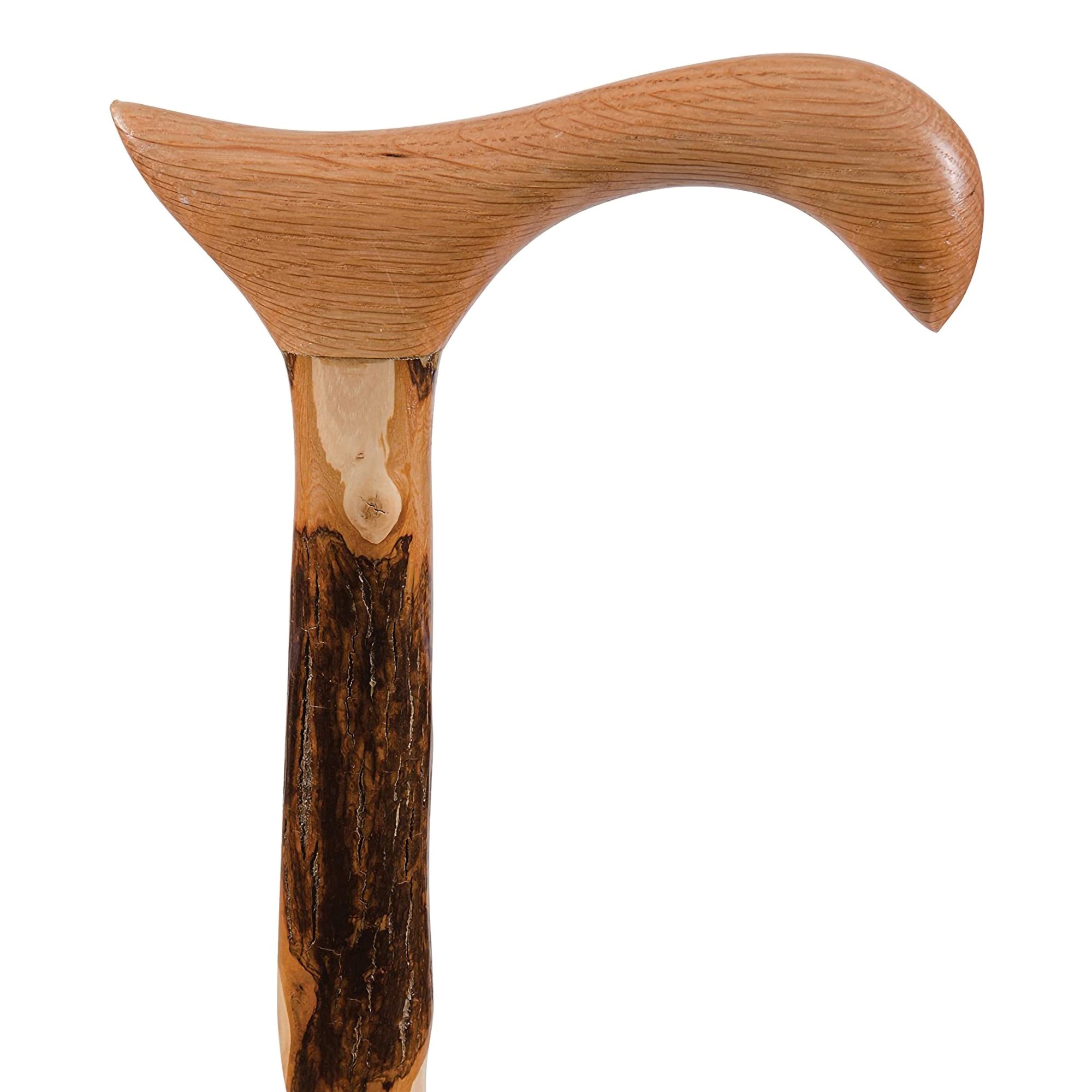 Mabis Healthcare 502-3000-0087 - Brazos™ Twisted Hickory Derby Rustic Walking Cane, 34-Inch Height - 1/Each