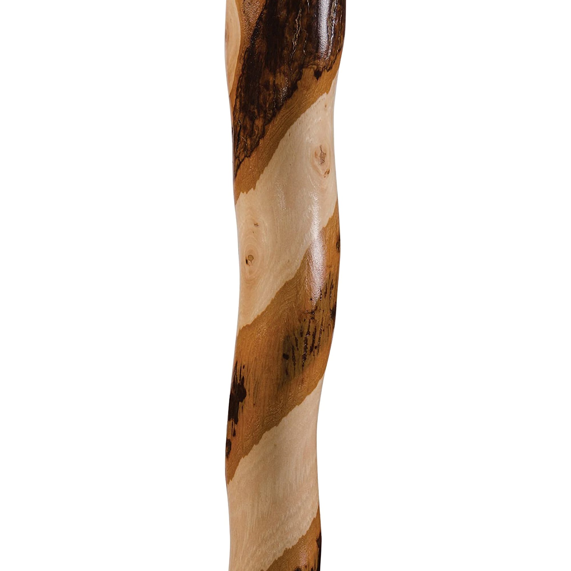 Mabis Healthcare 502-3000-0087 - Brazos™ Twisted Hickory Derby Rustic Walking Cane, 34-Inch Height - 1/Each