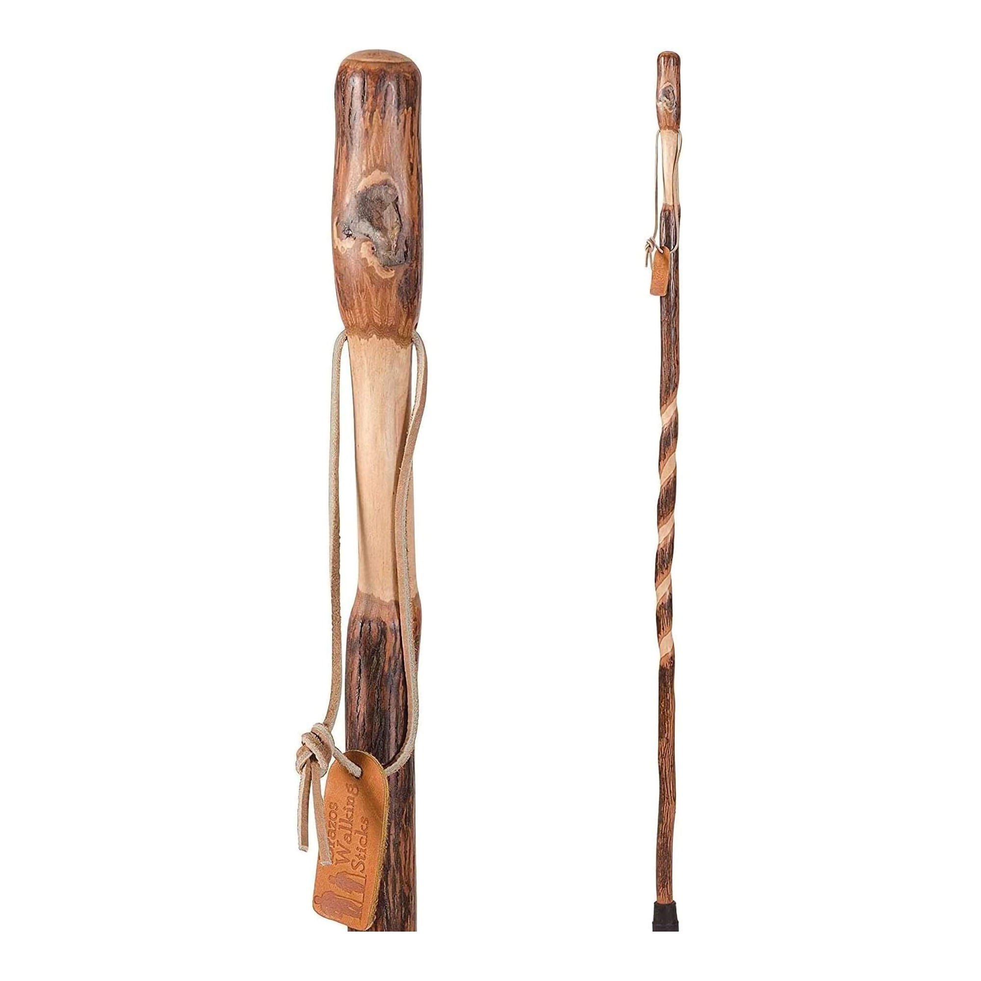 Mabis Healthcare - 602-3000-1282 Brazos™ Twisted Hickory Rustic Walking Stick