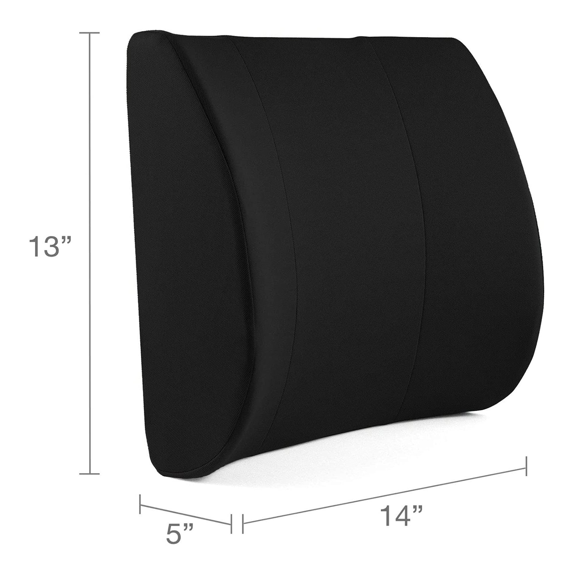 Mabis Healthcare 555-7921-0200 - DMI® Lumbar Seat Cushion, Black, 14 x 13 x 3 in. - 1/Each