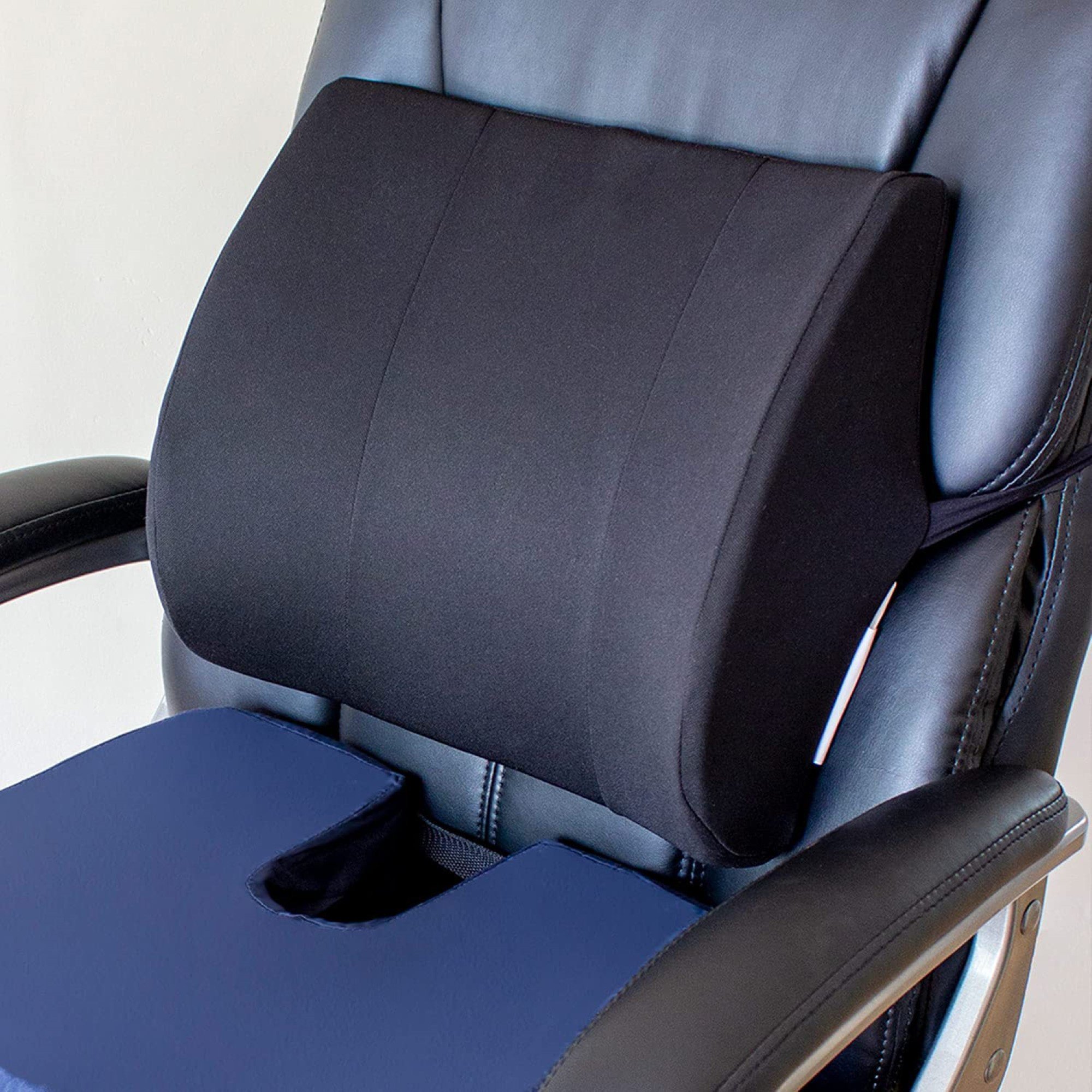 Mabis Healthcare 555-7921-0200 - DMI® Lumbar Seat Cushion, Black, 14 x 13 x 3 in. - 1/Each
