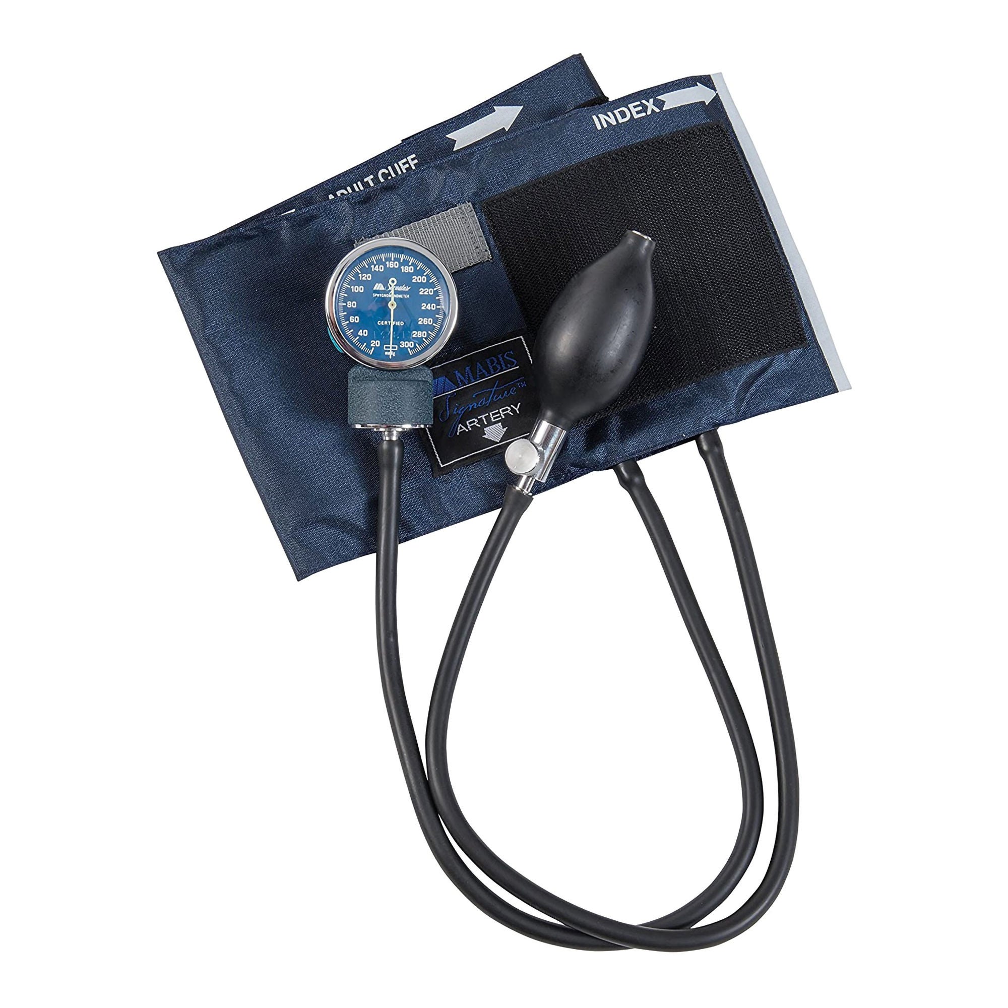 Mabis Healthcare - 01-100-011 Aneroid Sphygmomanometer Unit MABIS® Signature Adult Cuff Arm Nylon Cuff 27 to 41cm Pocket Aneroid