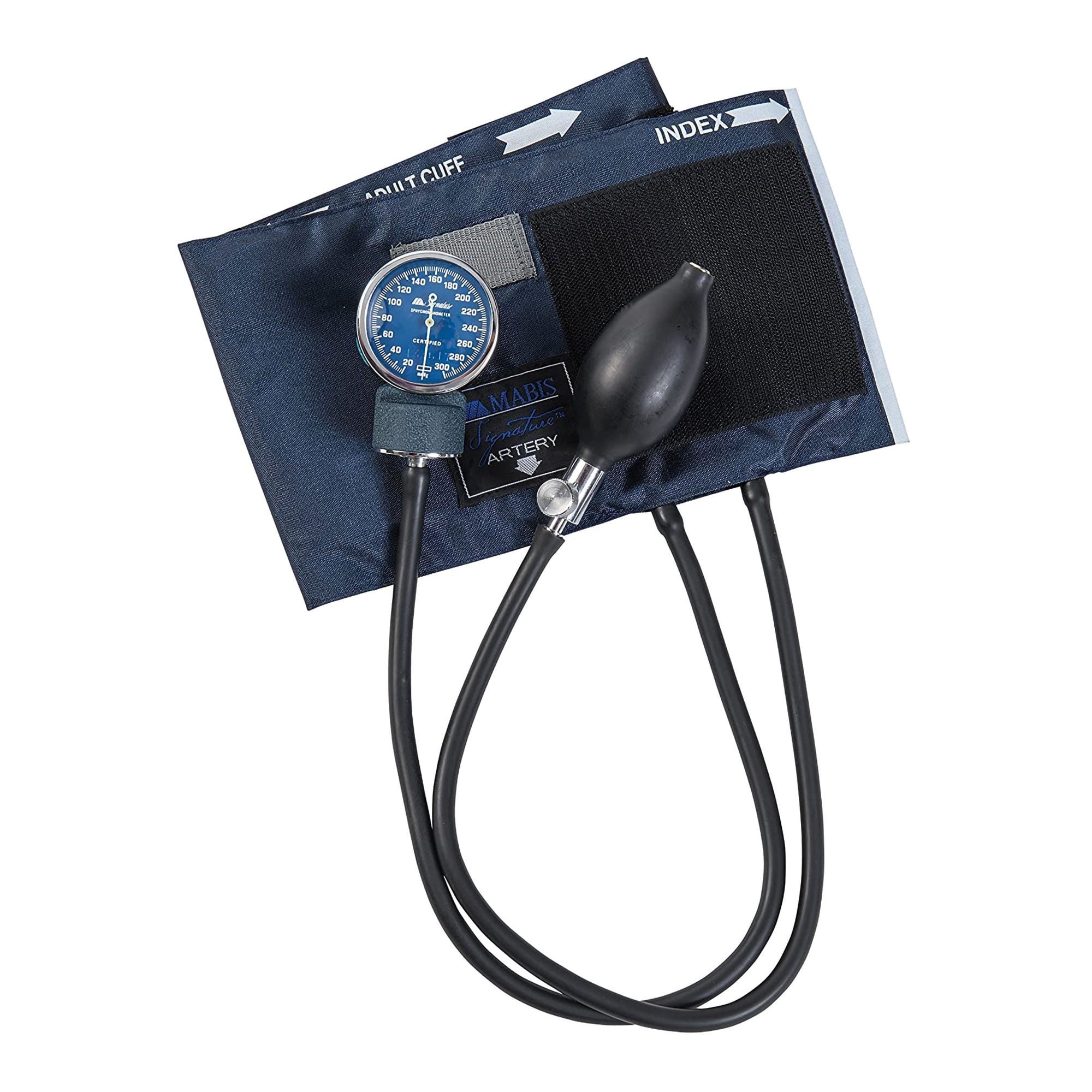 Mabis Healthcare - 01-100-011 Aneroid Sphygmomanometer Unit MABIS® Signature Adult Cuff Arm Nylon Cuff 27 to 41cm Pocket Aneroid
