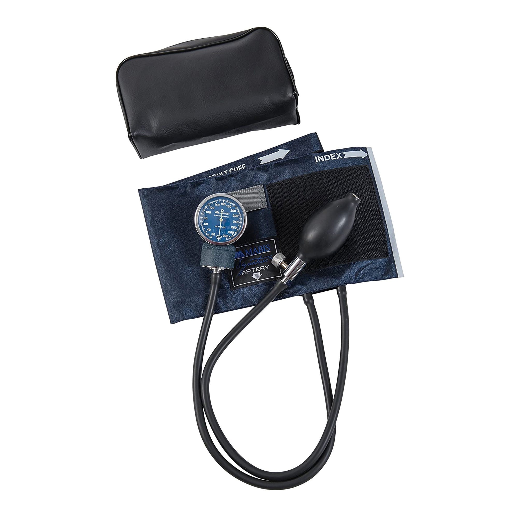 Mabis Healthcare - 01-100-011 Aneroid Sphygmomanometer Unit MABIS® Signature Adult Cuff Arm Nylon Cuff 27 to 41cm Pocket Aneroid