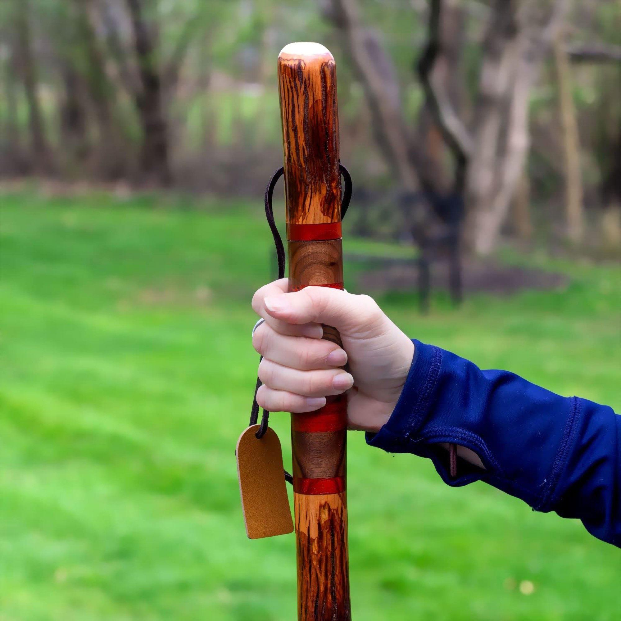 Mabis Healthcare 602-3000-1202 - Brazos™ Free Form Safari Walking Stick, 55-Inch Height - 1/Each