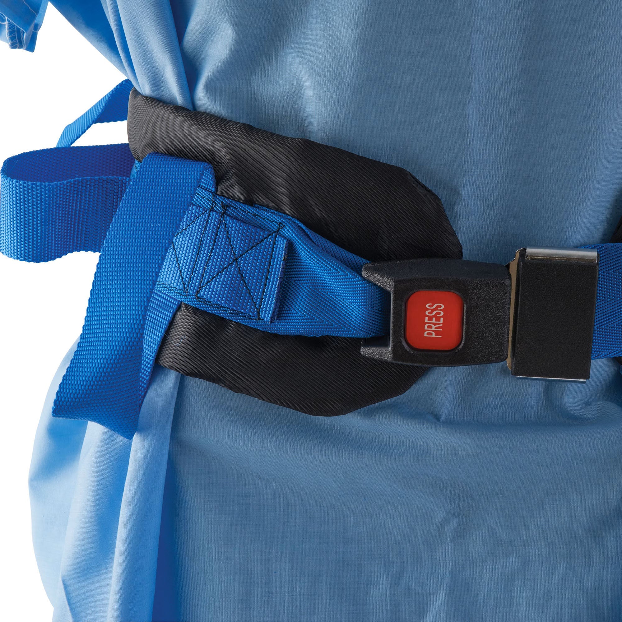Mabis Healthcare - 533-6030-2122 Gait Belt with Handles DMI® Deluxe 46 to 52 Inch Length Black / Blue Nylon
