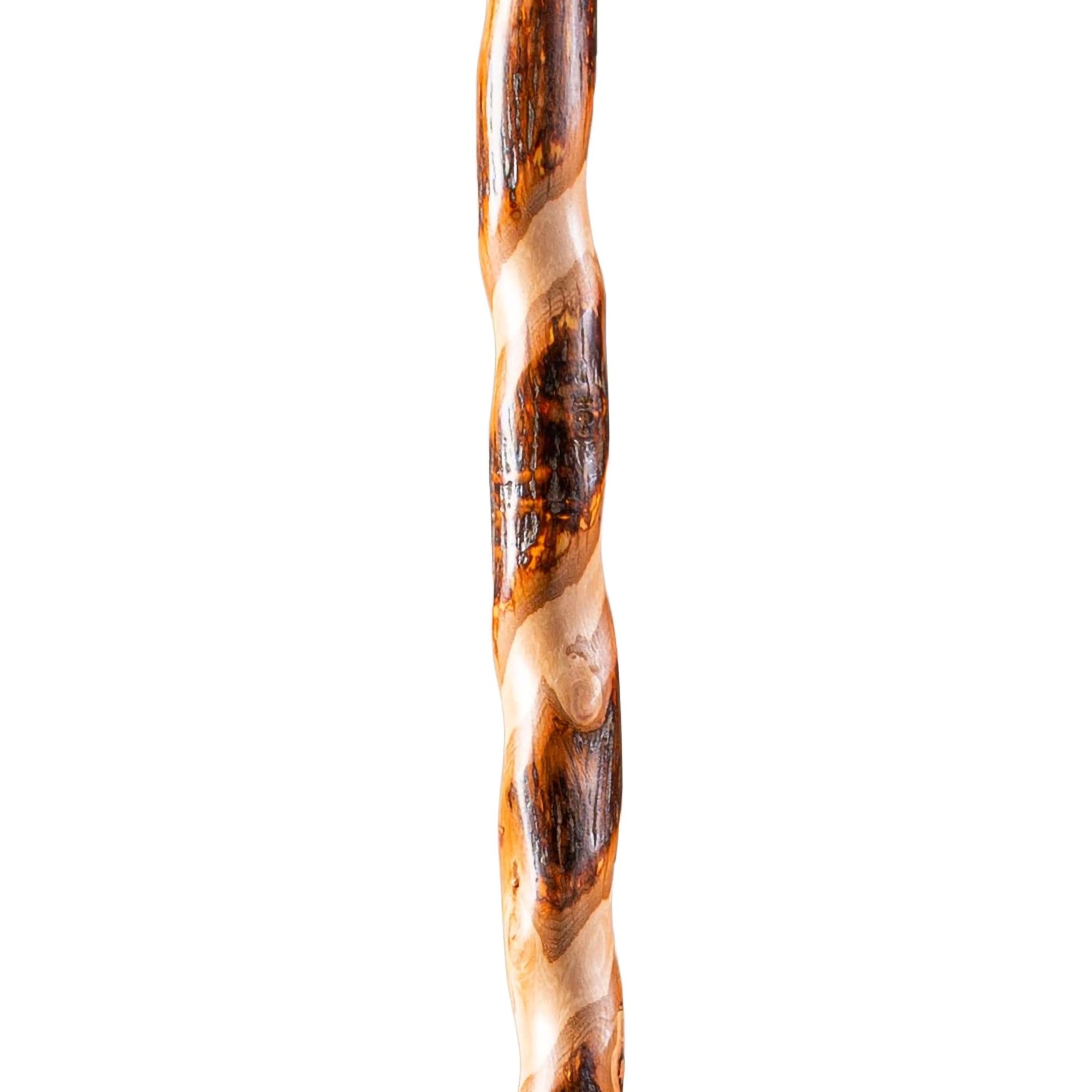 Mabis Healthcare 602-3000-1281 - Brazos™ Twisted Hickory Rustic Walking Stick, 55-Inch Height - 1/Each