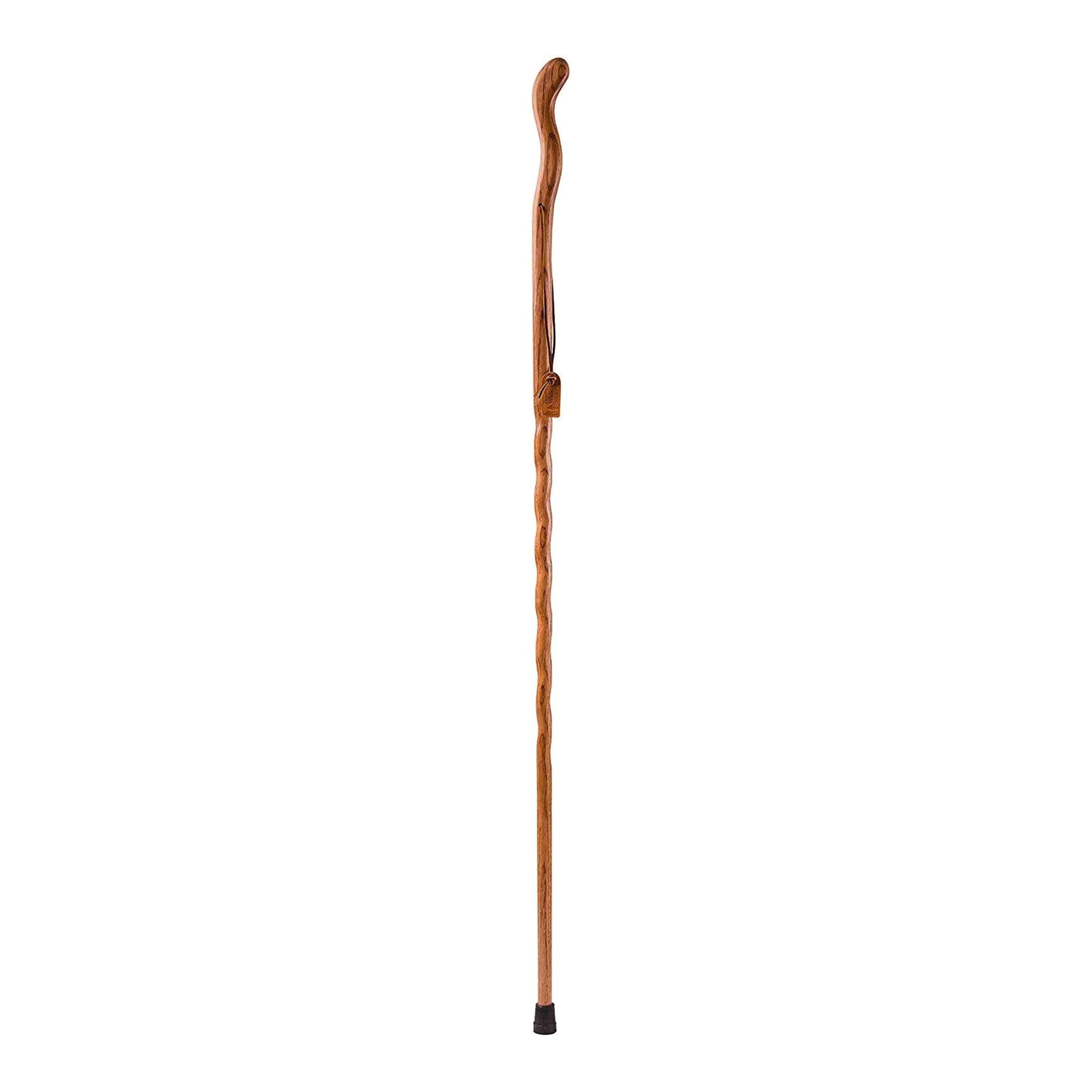 Mabis Healthcare 602-3000-1015 - Brazos™ Twisted Oak Backpacker Handcrafted Walking Stick, 58-Inch Height - 1/Each