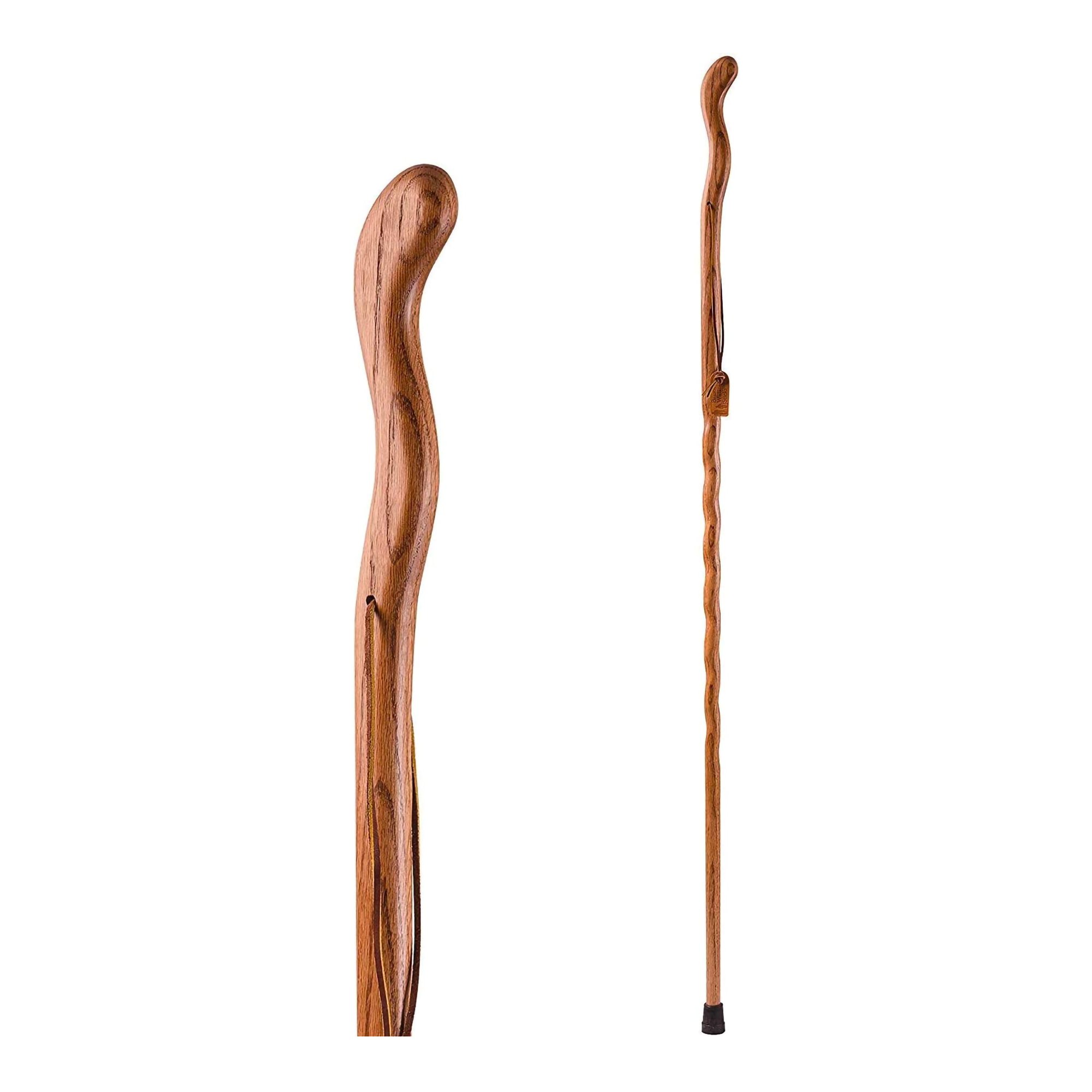 Mabis Healthcare 602-3000-1015 - Brazos™ Twisted Oak Backpacker Handcrafted Walking Stick, 58-Inch Height - 1/Each