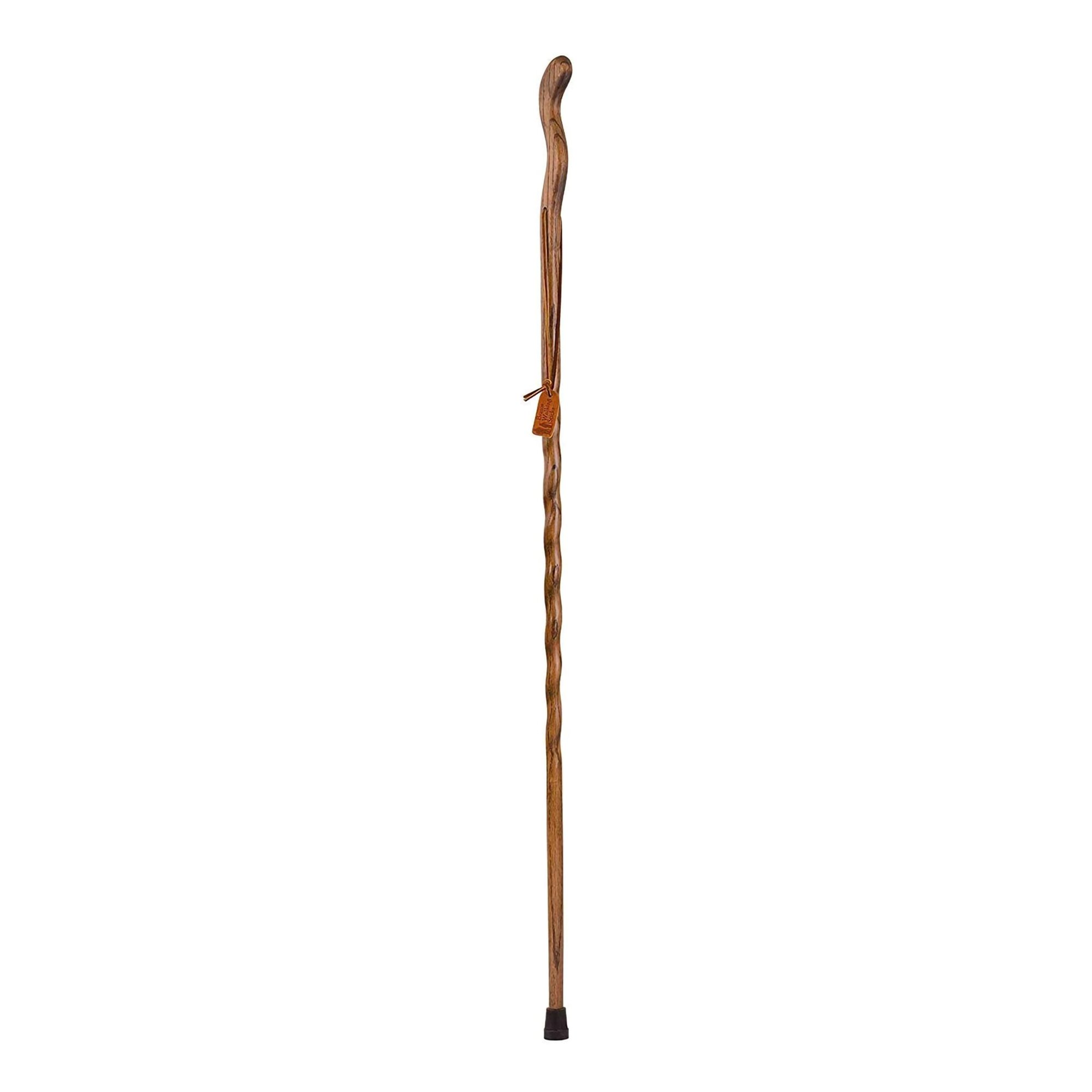 Mabis Healthcare 602-3000-1087 - Brazos™ Twisted Oak Ergonomic Fitness Handcrafted Walking Stick, 48-Inch, Brown - 1/Each