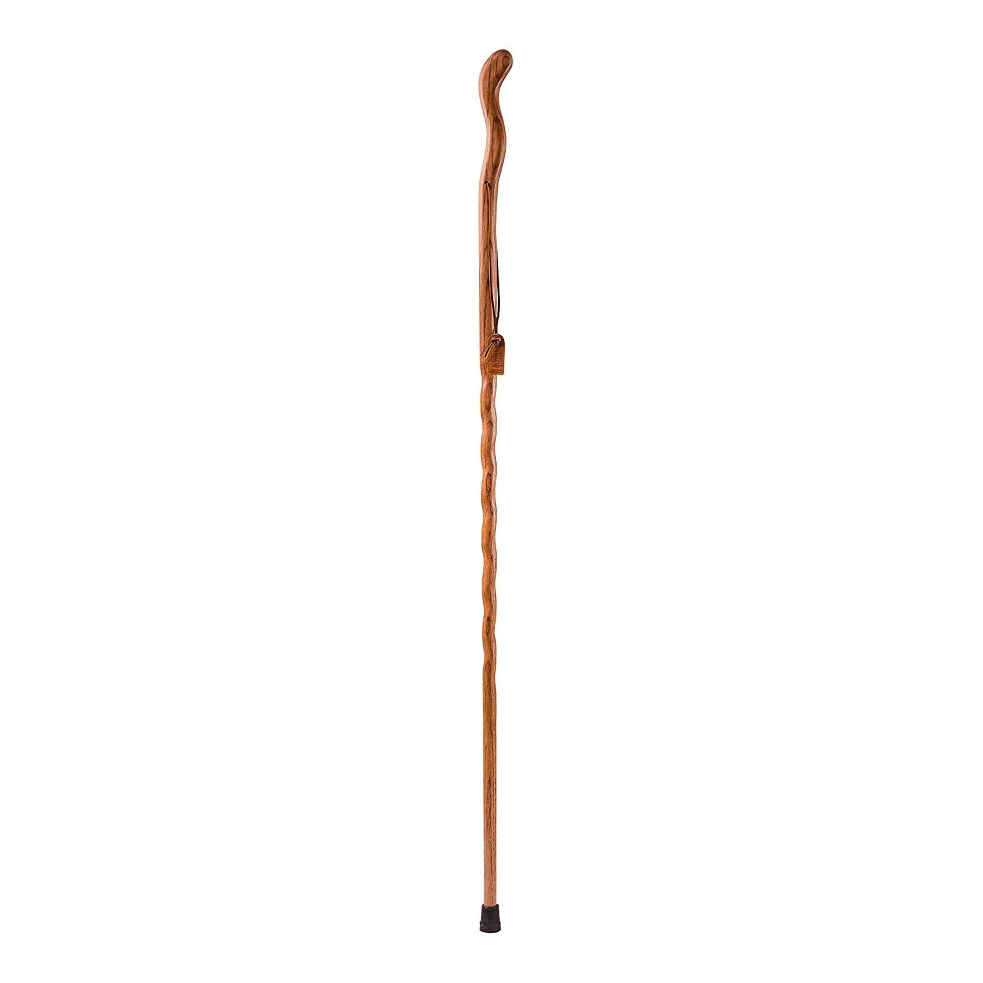 Mabis Healthcare 602-3000-1089 - Brazos™ Twisted Oak Ergonomic Fitness Handcrafted Walking Stick, 48-Inch, Tan - 1/Each