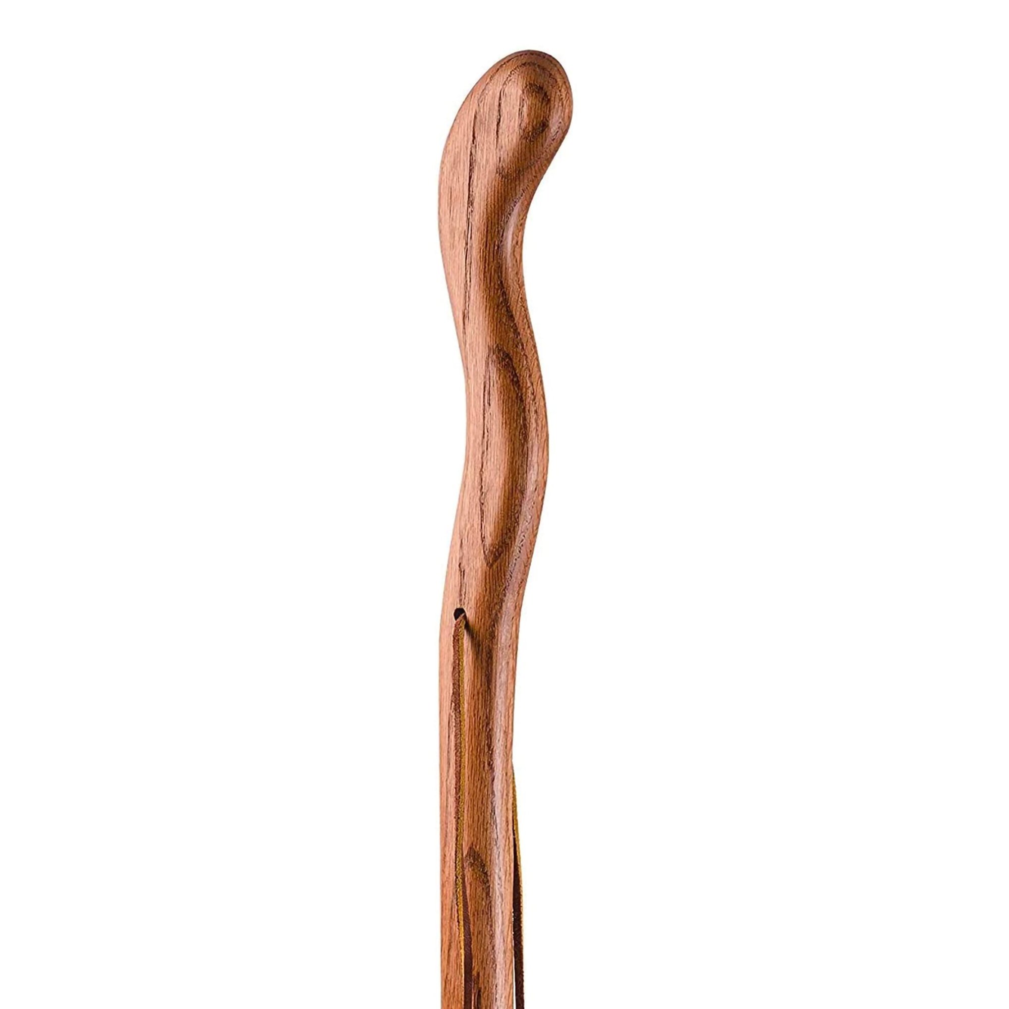 Mabis Healthcare 602-3000-1089 - Brazos™ Twisted Oak Ergonomic Fitness Handcrafted Walking Stick, 48-Inch, Tan - 1/Each