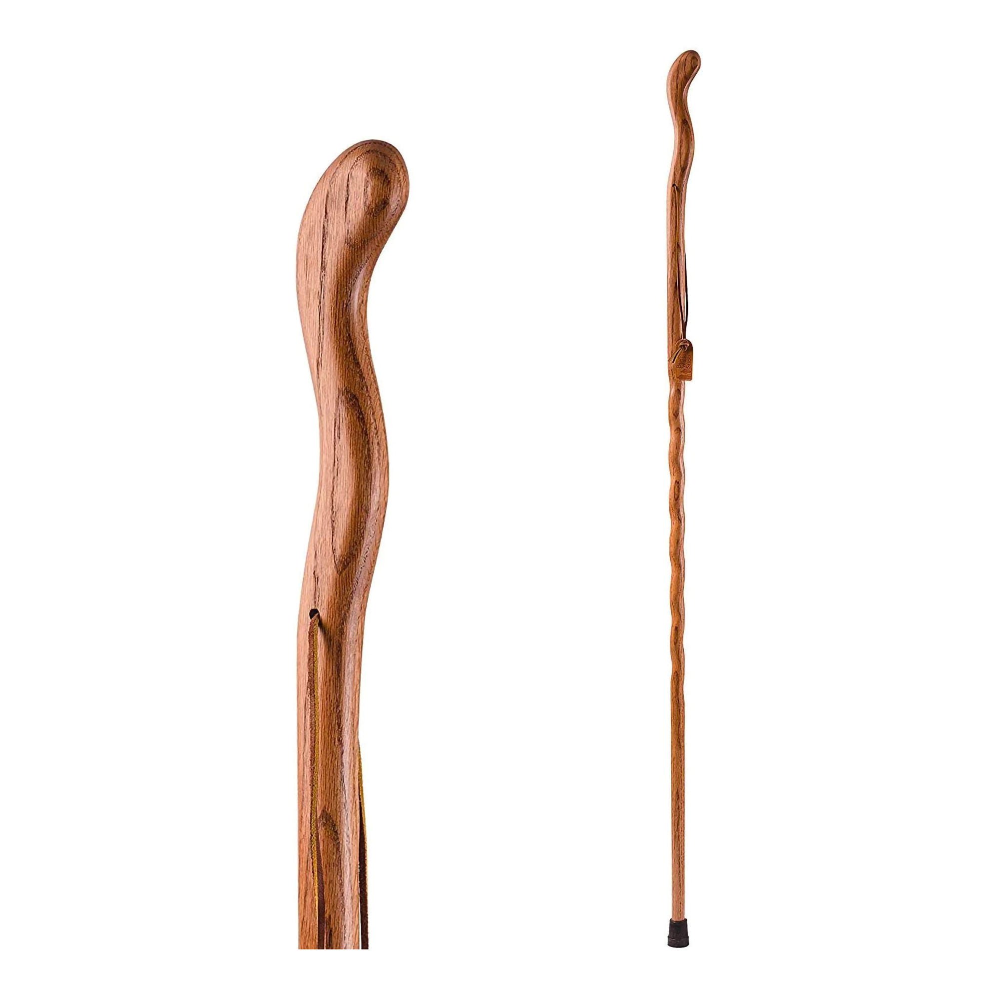 Mabis Healthcare - 602-3000-1089 Brazos™ Twisted Oak Ergonomic Fitness Handcrafted Walking Stick