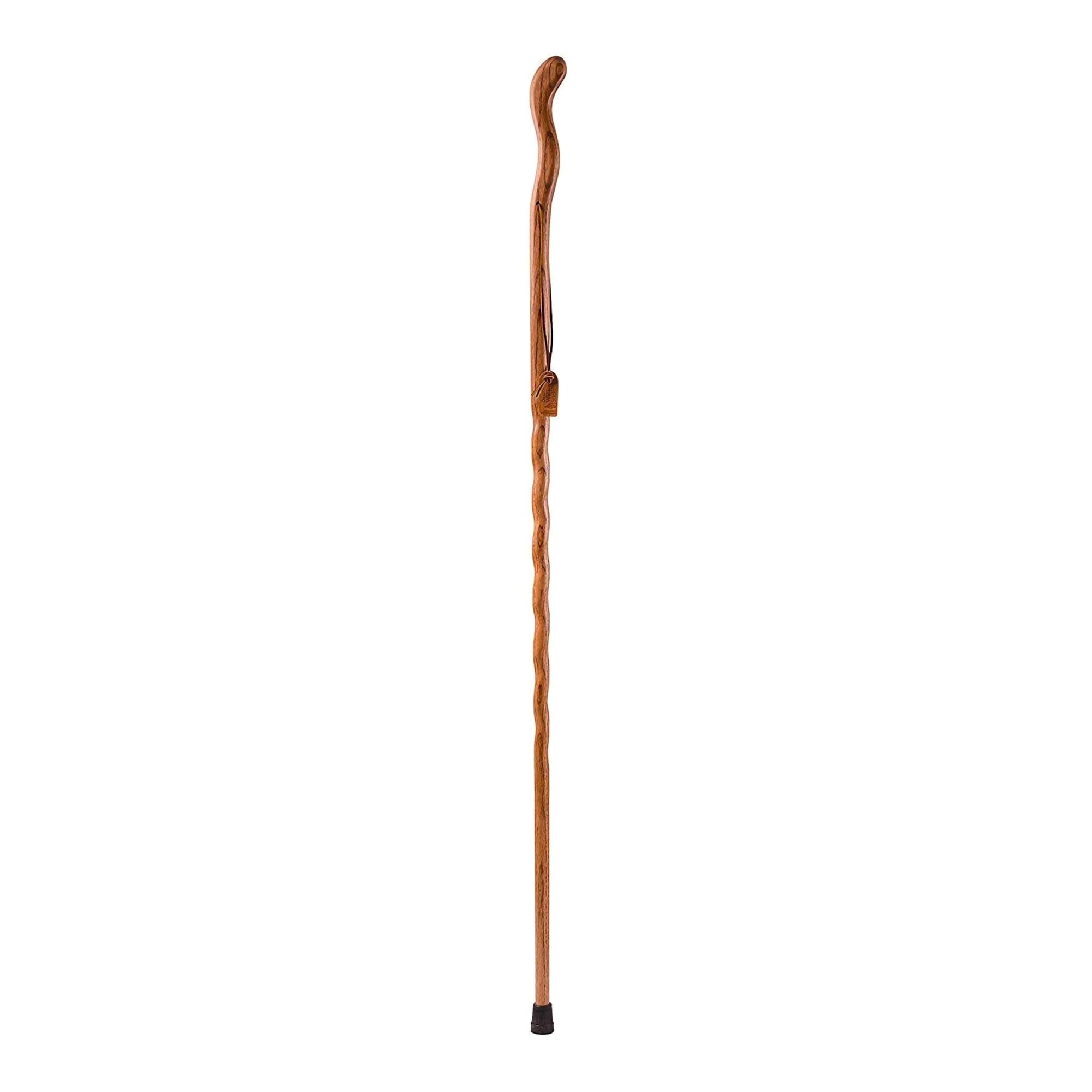 Mabis Healthcare 602-3000-1092 - Brazos™ Twisted Oak Ergonomic Fitness Handcrafted Walking Stick, 55-Inch, Tan - 1/Each
