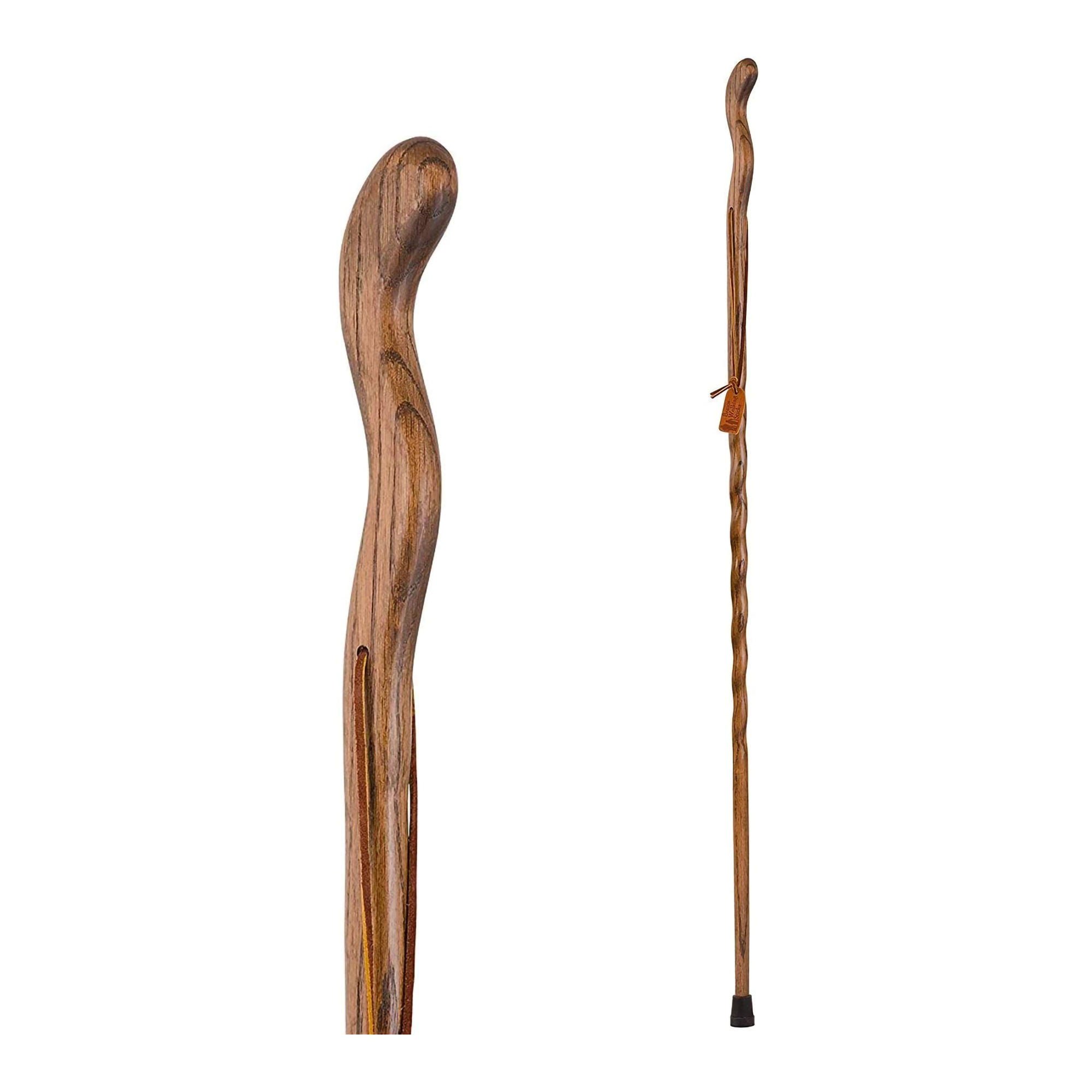 Mabis Healthcare - 602-3000-1093 Brazos™ Twisted Oak Ergonomic Fitness Handcrafted Walking Stick