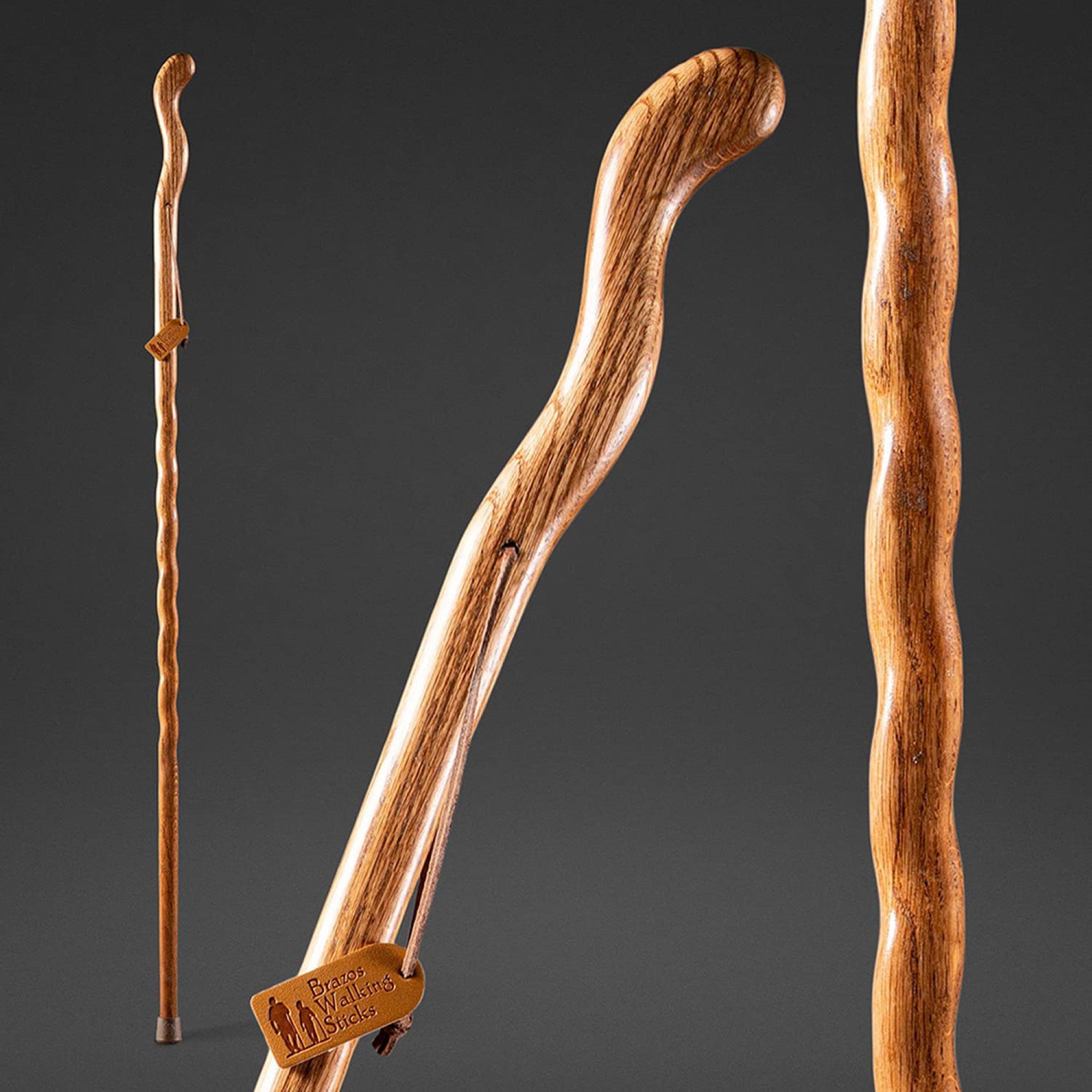 Mabis Healthcare 602-3000-1094 - Brazos™ FitnessWalker Handcrafted Walking Stick, 58-Inch, Red - 1/Each