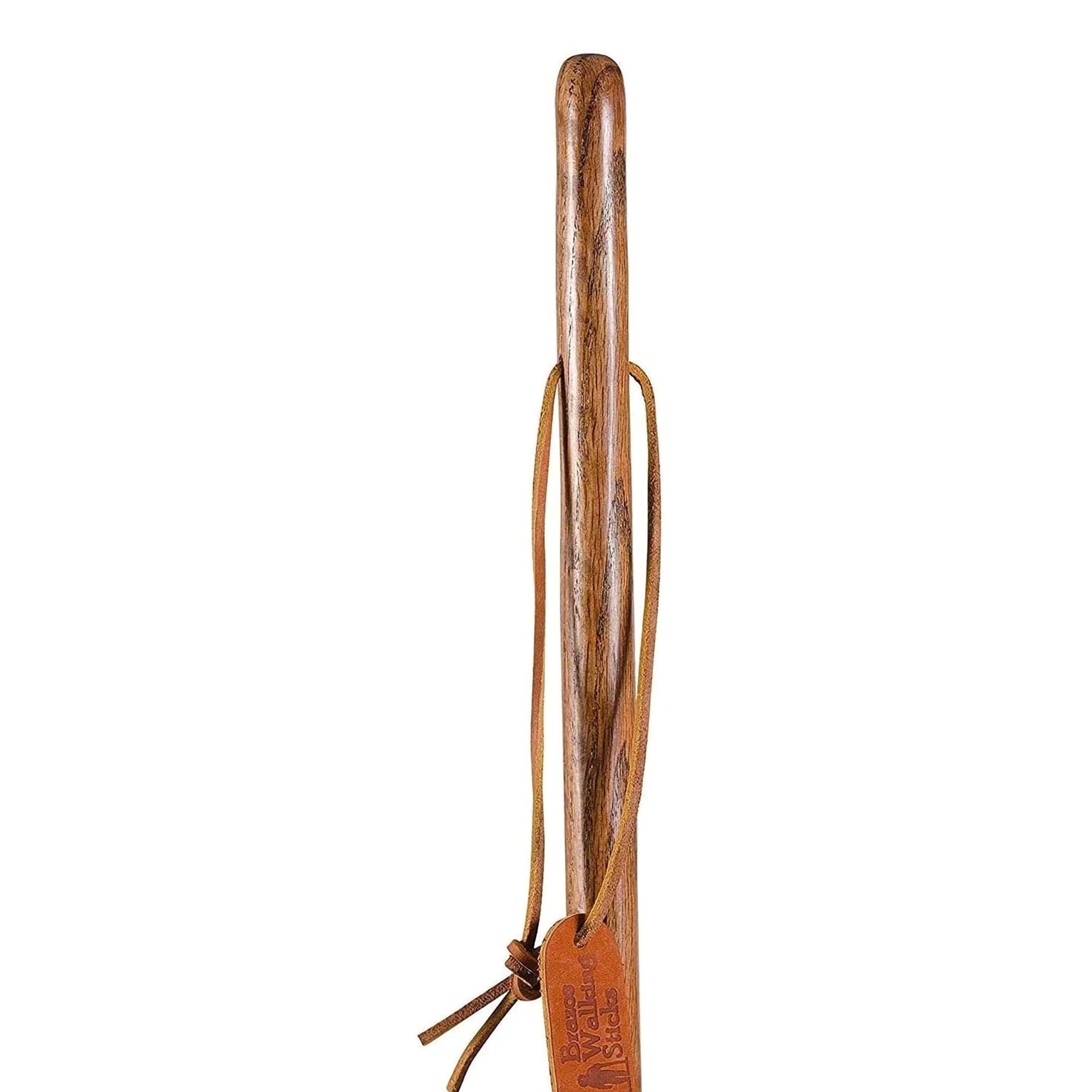 Mabis Healthcare 602-3000-1111 - Brazos™ Twisted Oak Hitchhiker Handcrafted Walking Stick, 58-Inch, Brown - 1/Each
