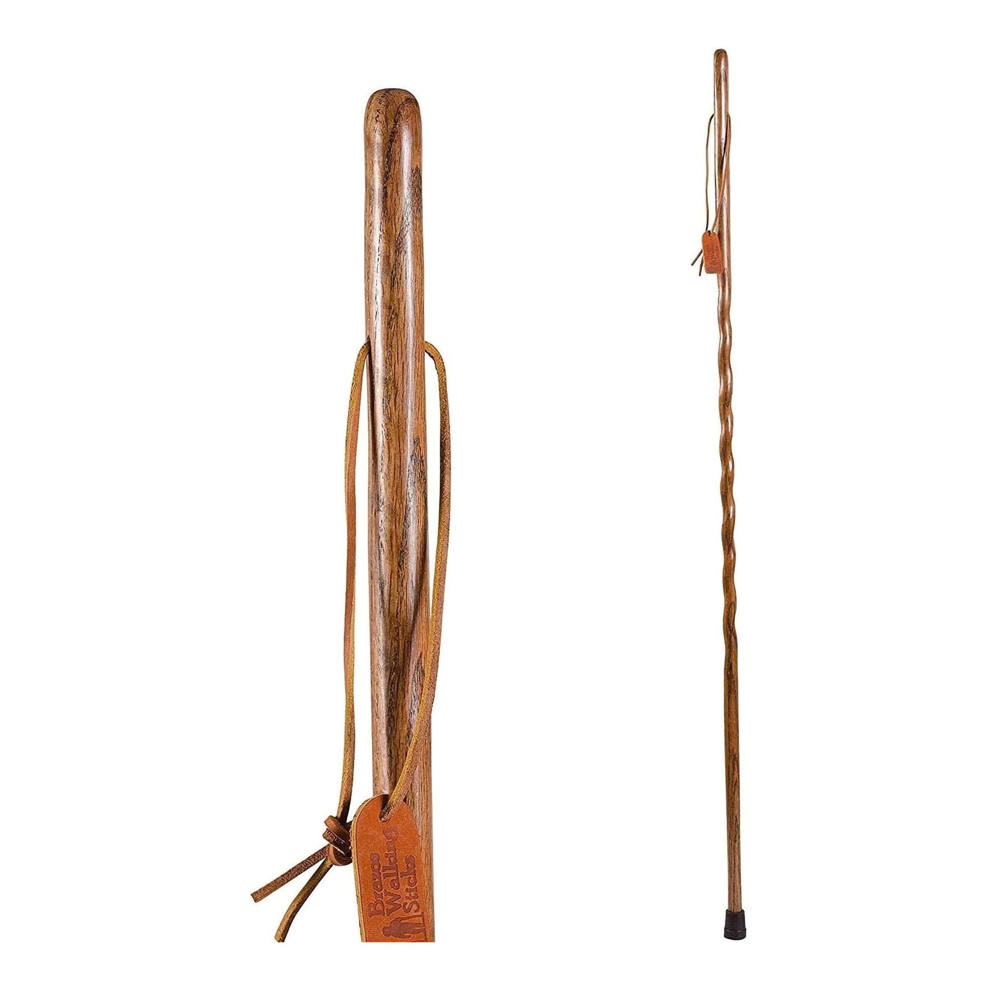 Mabis Healthcare - 602-3000-1111 Brazos™ Twisted Oak Hitchhiker Handcrafted Walking Stick