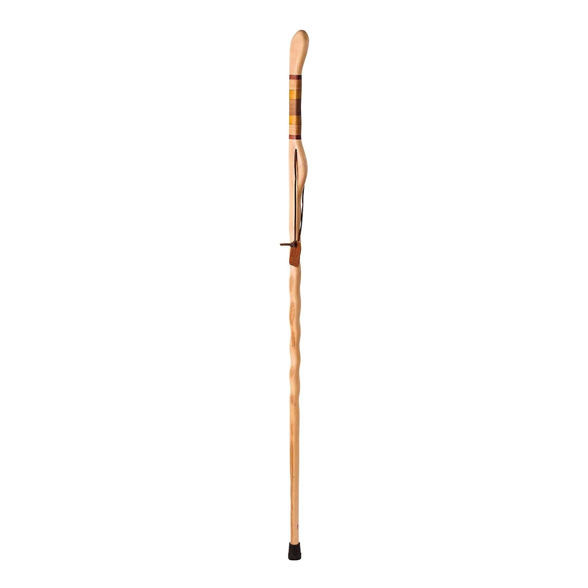 Mabis Healthcare 602-3000-1143 - Brazos™ Twisted Hickory Texas Safari Hitchhiker Handmade Walking Stick, 58-Inch - 1/Each