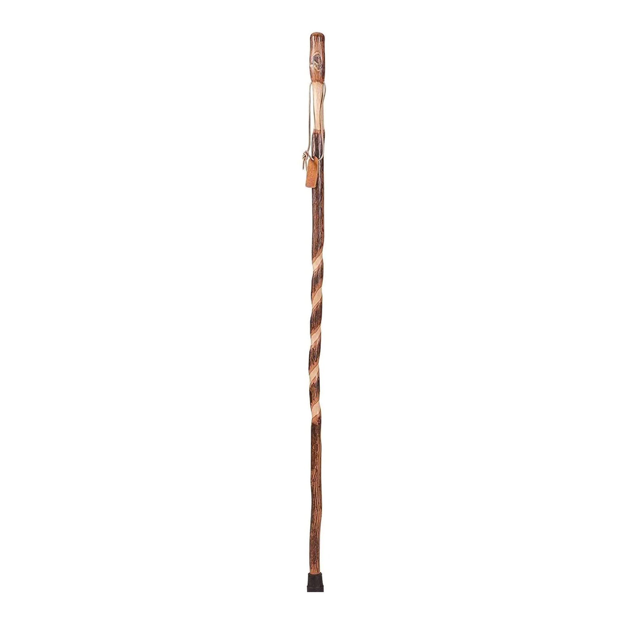 Mabis Healthcare 602-3000-1149 - Brazos™ Iron Bamboo Rustic Walking Stick, 48 Inch Height, Red - 1/Each