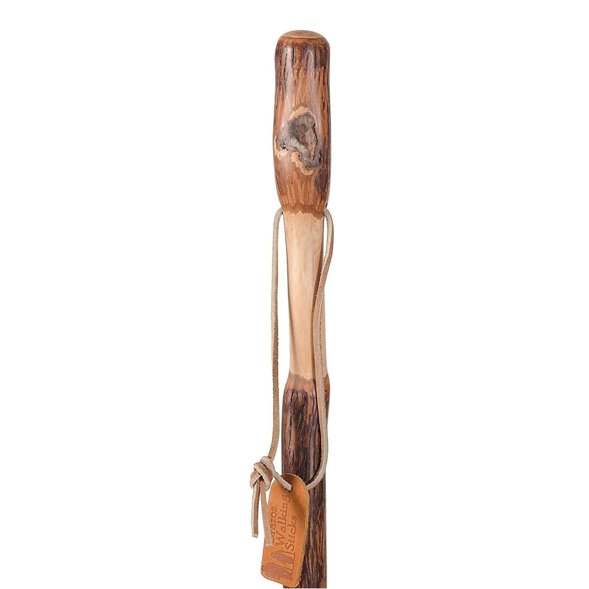 Mabis Healthcare 602-3000-1149 - Brazos™ Iron Bamboo Rustic Walking Stick, 48 Inch Height, Red - 1/Each