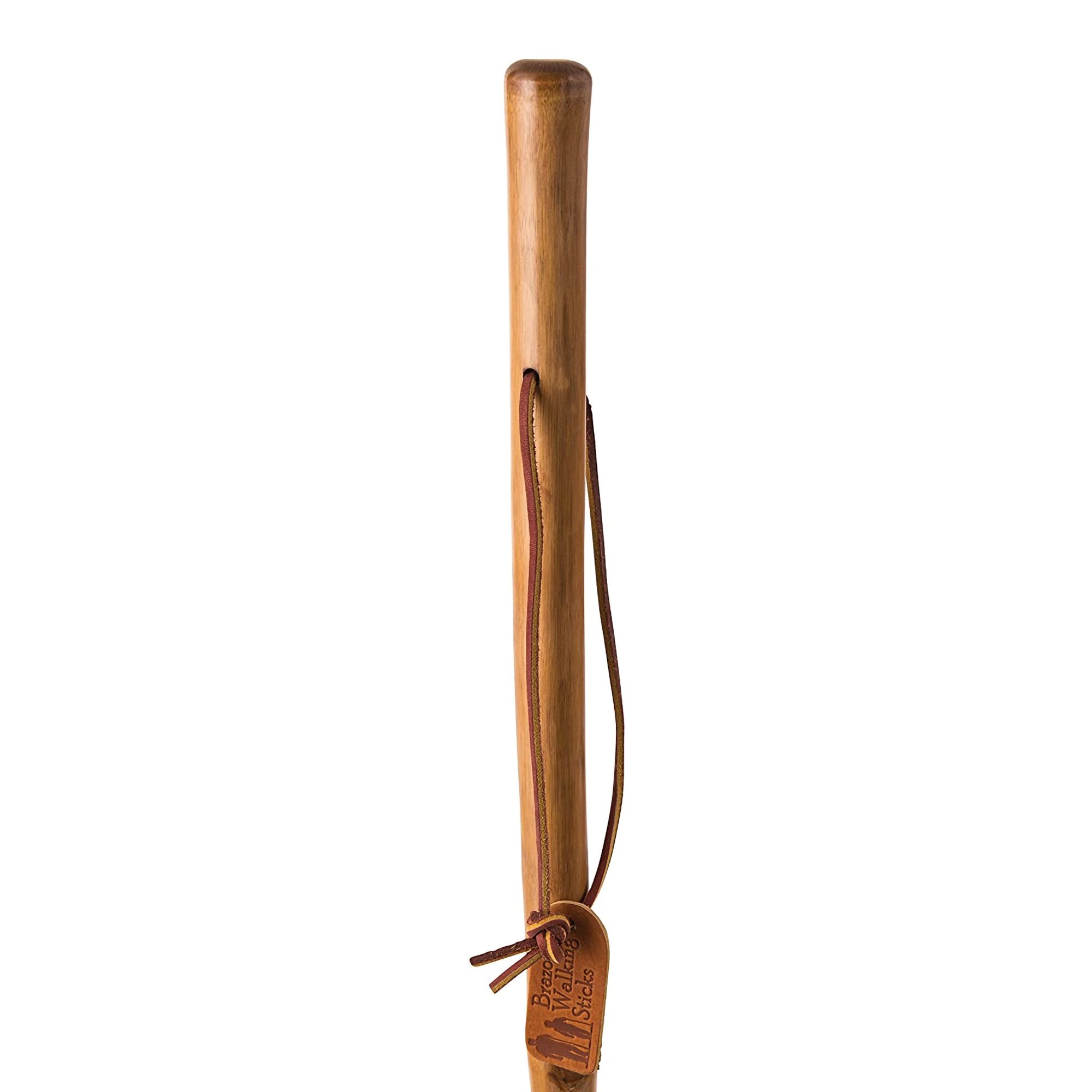 Mabis Healthcare 602-3000-1152 - Brazos™ Iron Bamboo Rustic Walking Stick, 55 Inch Height, Red - 1/Each