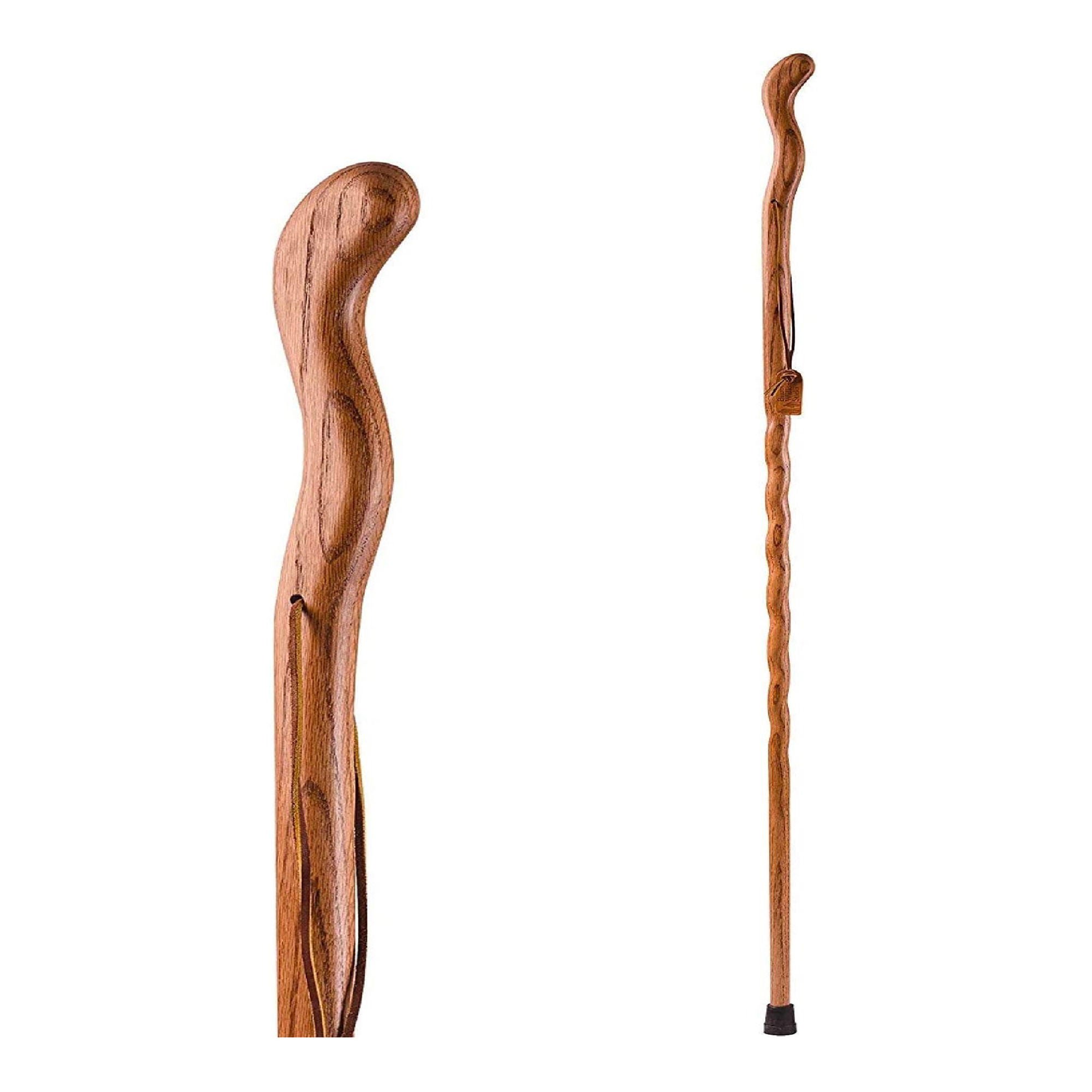 Mabis Healthcare - 602-3000-1251 Brazos™ Twisted Cedar Backpacker Handcrafted Walking Stick