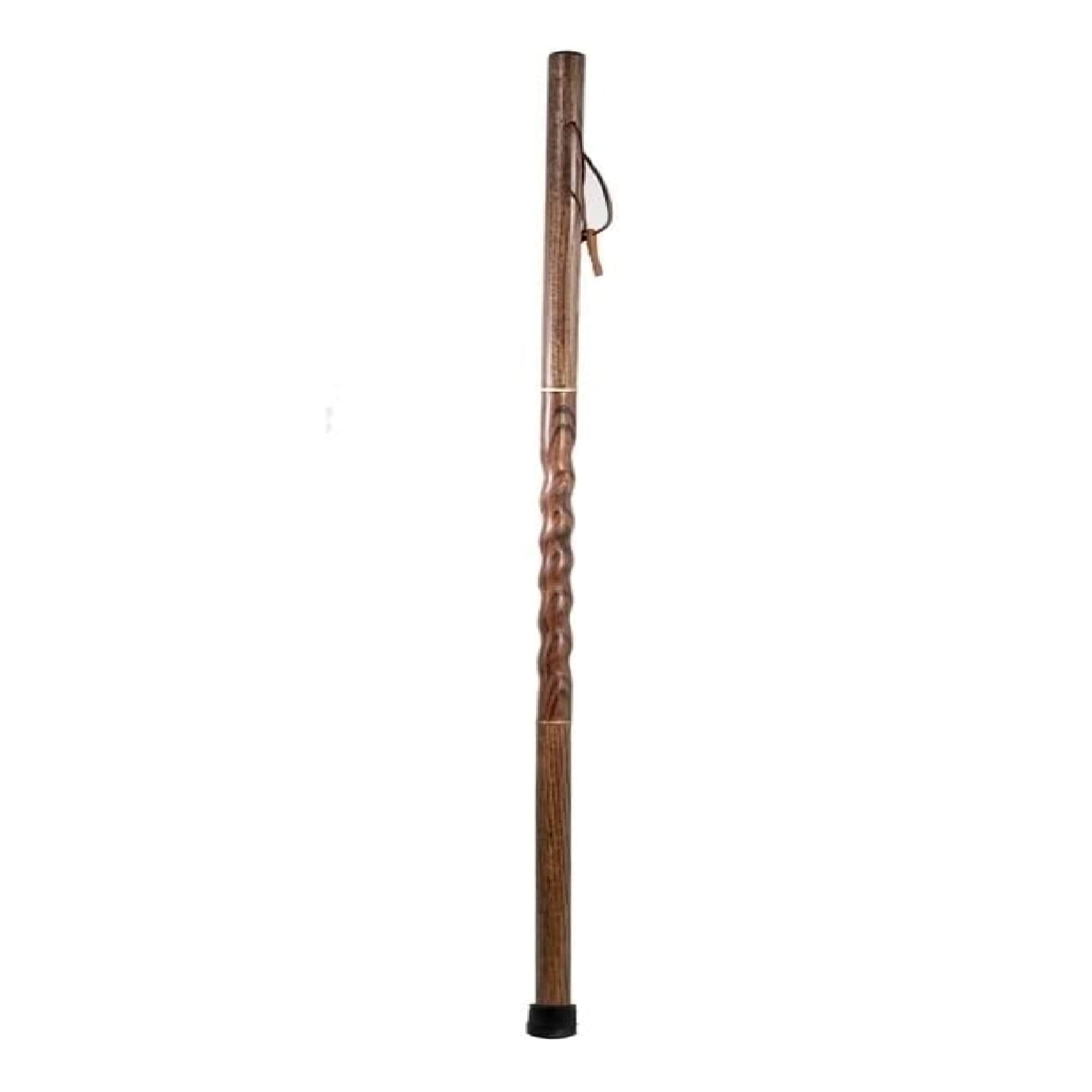 Mabis Healthcare 602-3000-1324 - Brazos™ Twisted Oak Traveler's Handcrafted Walking Stick, 55-Inch, Brown - 1/Each