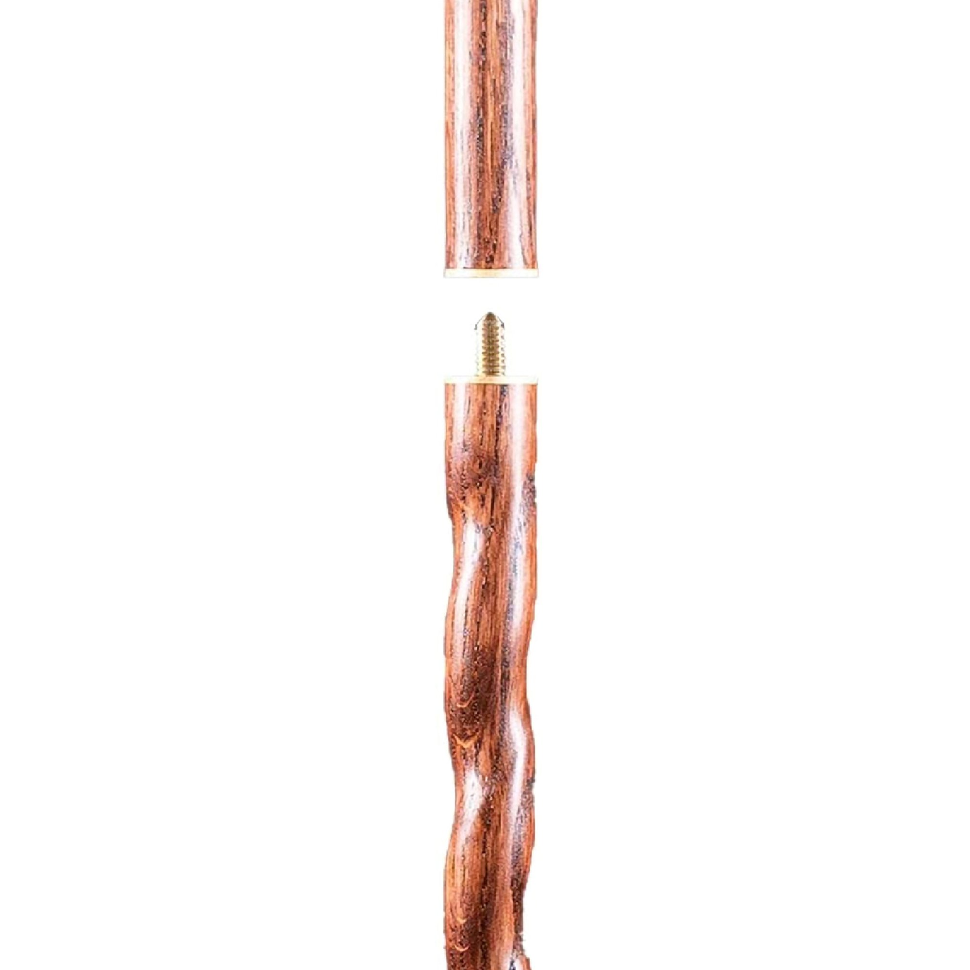 Mabis Healthcare 602-3000-1324 - Brazos™ Twisted Oak Traveler's Handcrafted Walking Stick, 55-Inch, Brown - 1/Each