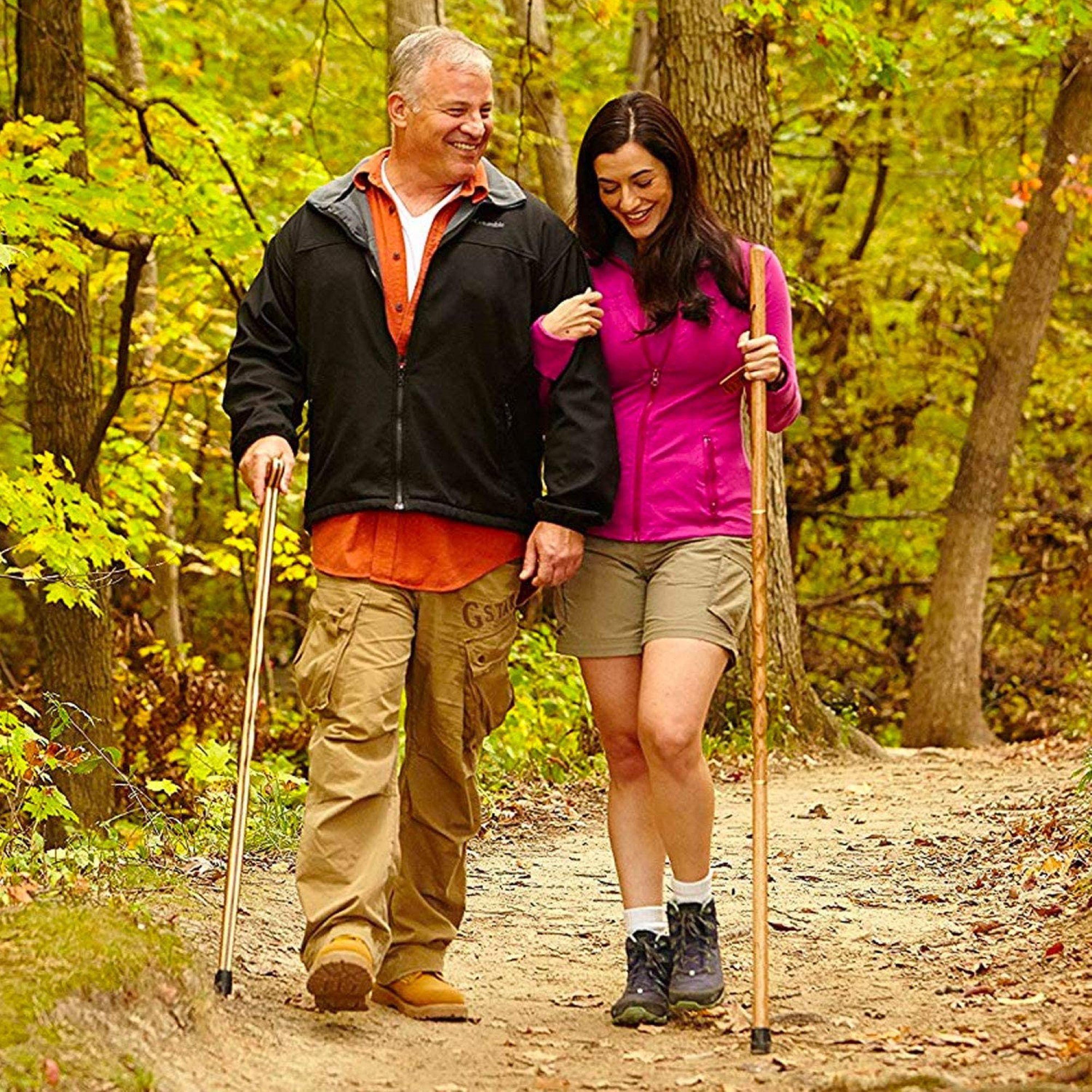Mabis Healthcare 602-3000-1326 - Brazos™ Traveler's Oak Walking Stick, 55-Inch Height, Tan - 1/Each