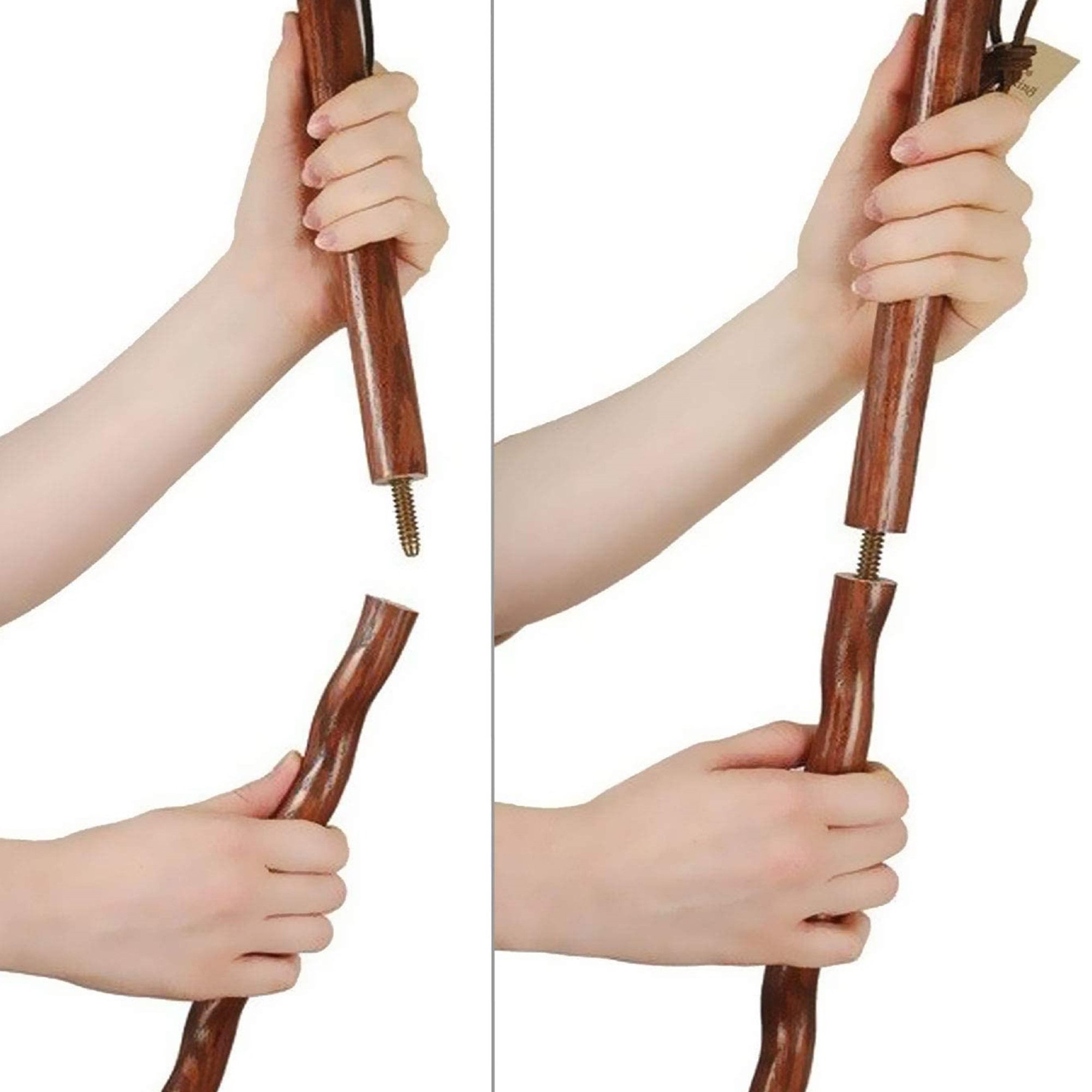 Mabis Healthcare 602-3000-1326 - Brazos™ Traveler's Oak Walking Stick, 55-Inch Height, Tan - 1/Each