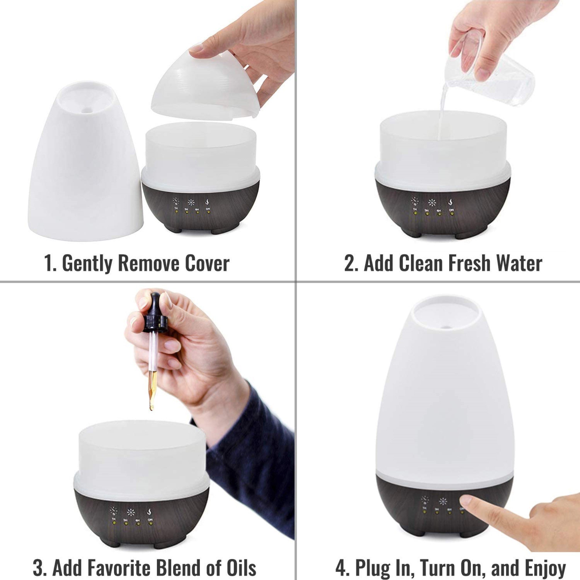 Mabis Healthcare 40-500-190 - HealthSmart Ultrasonic Essential Oil Humidifier Diffuser - 1/Each