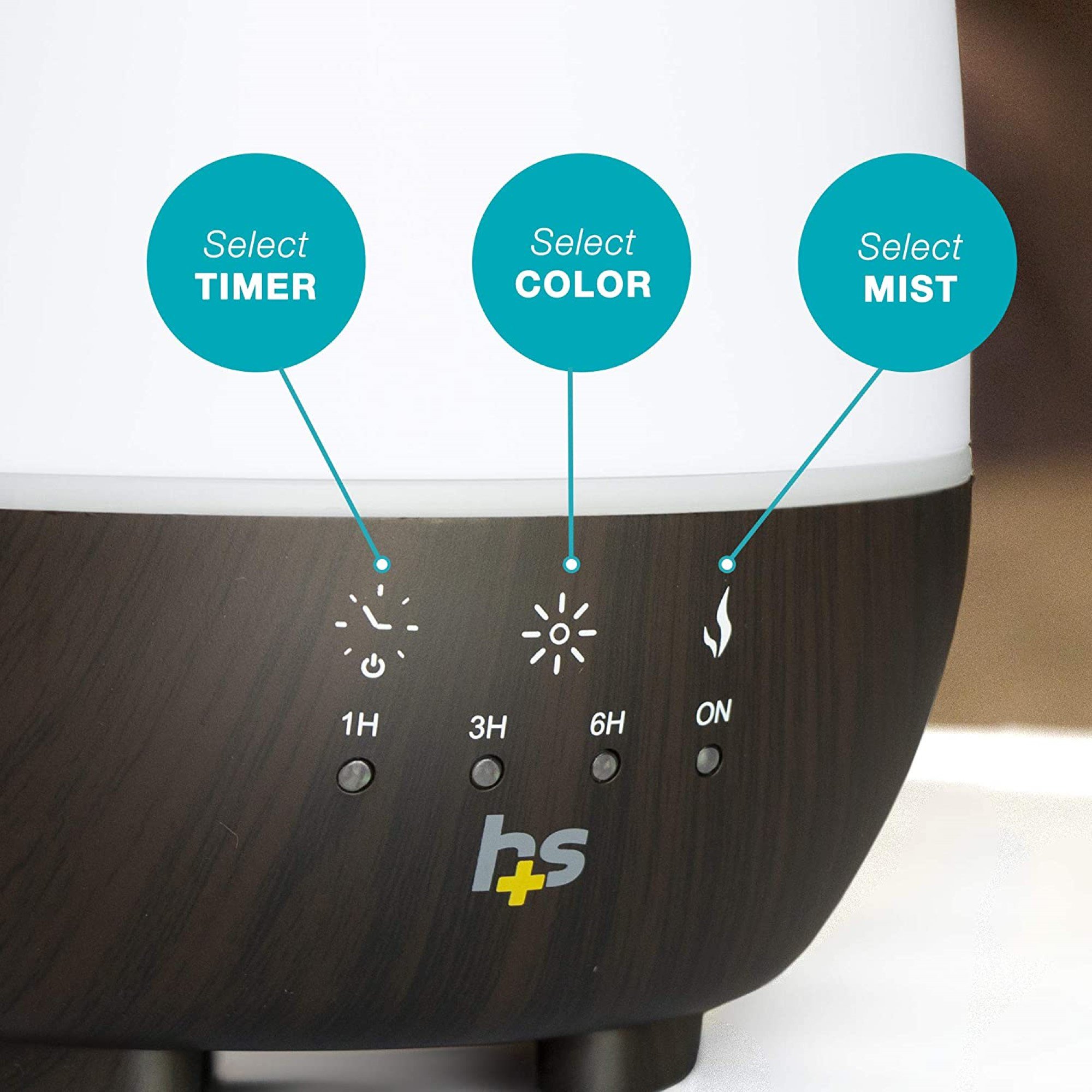Mabis Healthcare 40-500-190 - HealthSmart Ultrasonic Essential Oil Humidifier Diffuser - 1/Each