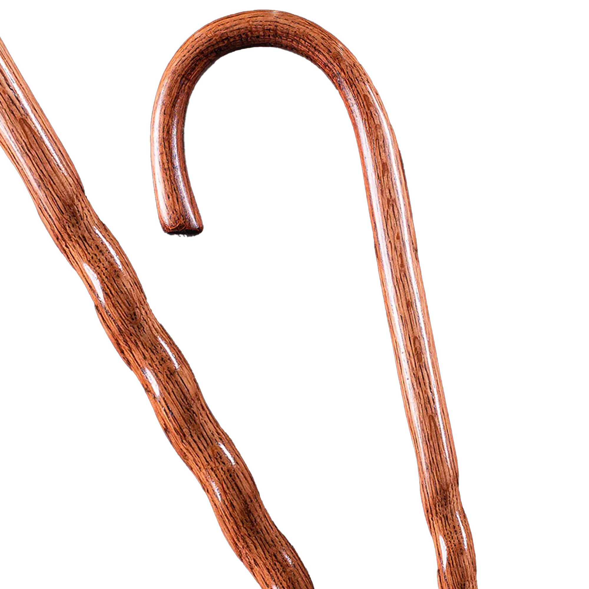Mabis Healthcare 502-3000-0247 - Brazos™ Twisted Oak Crookneck Cane, 37-Inch Height, Red - 1/Each