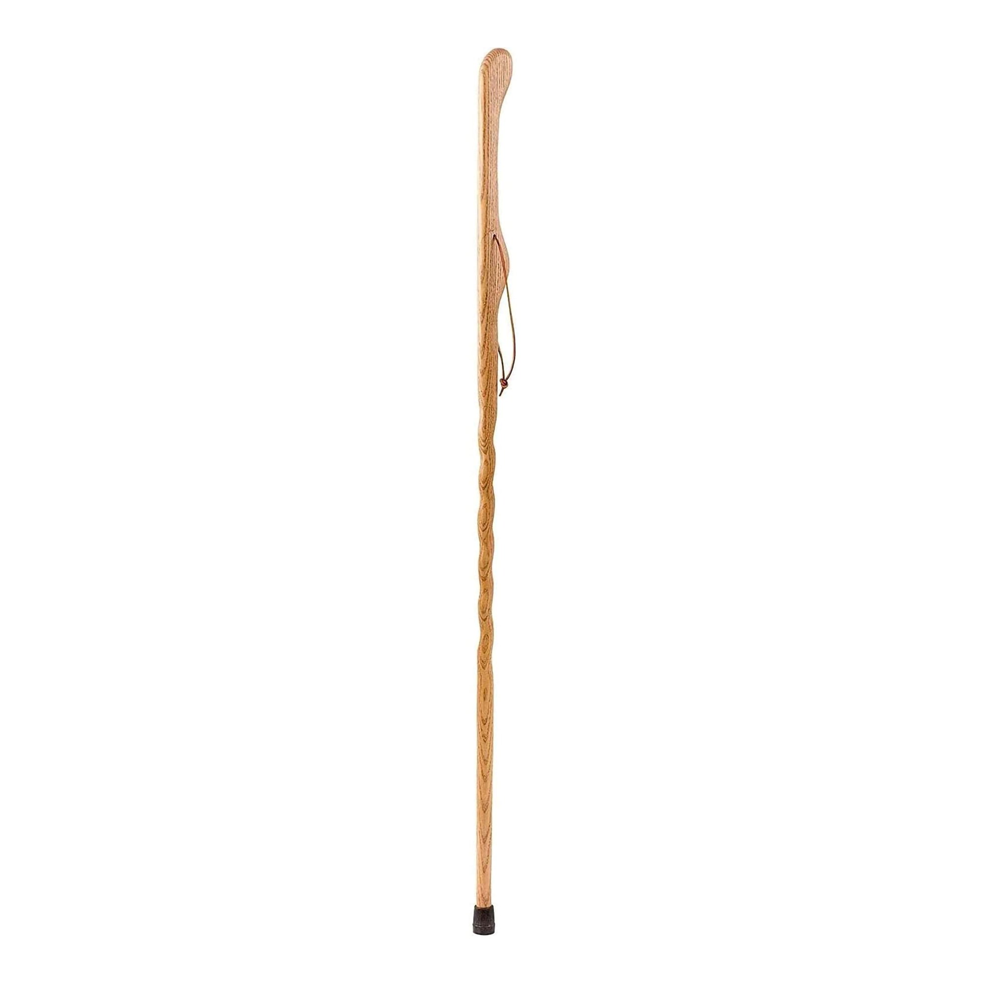 Mabis Healthcare 602-3000-1110 - Brazos™ Twisted Oak Hitchhiker Handcrafted Walking Stick, 55-Inch, Tan - 1/Each