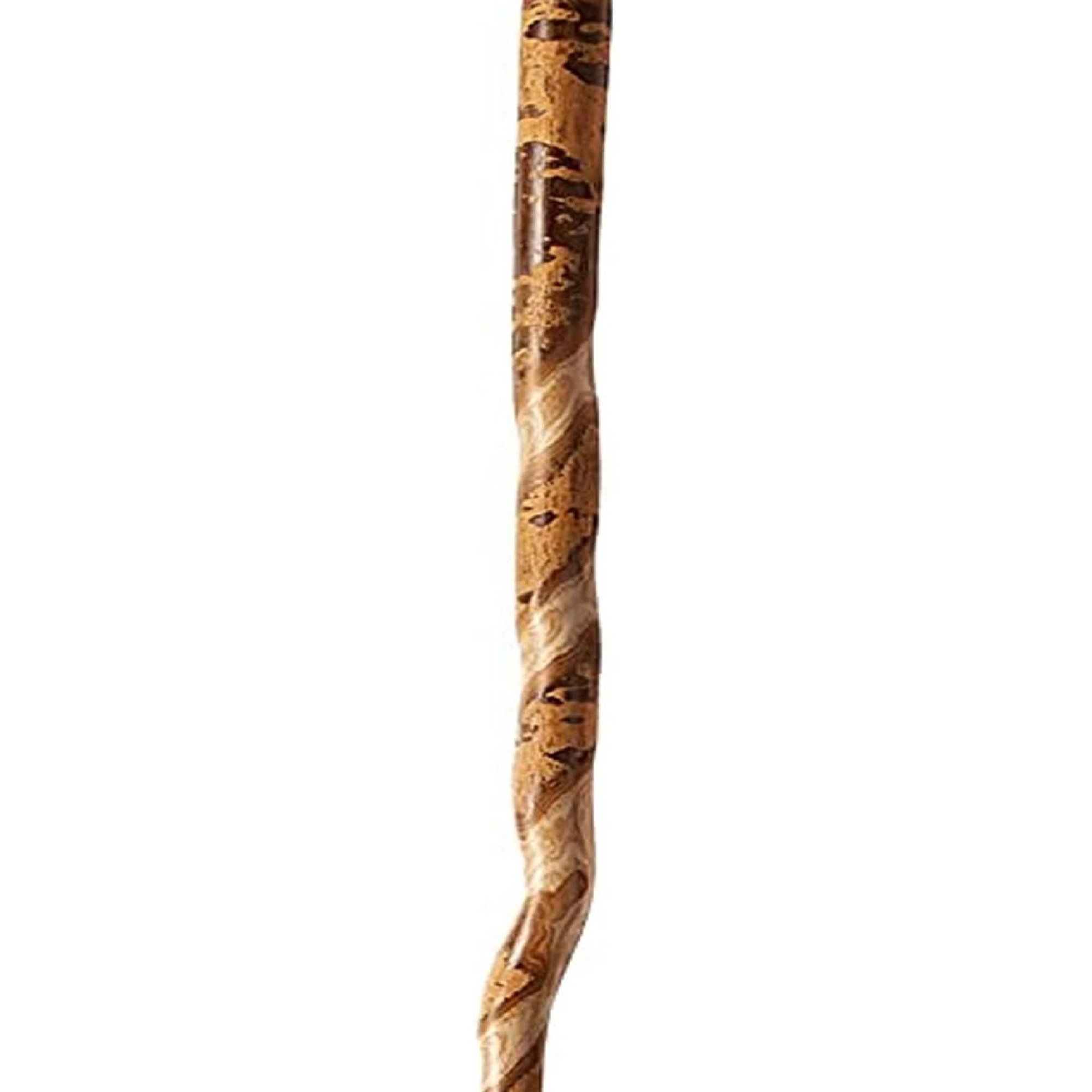 Mabis Healthcare 602-3000-1391 - Brazos™ Twisted Assorted Hardwood Rustic Walking Stick, 55-Inch - 1/Each