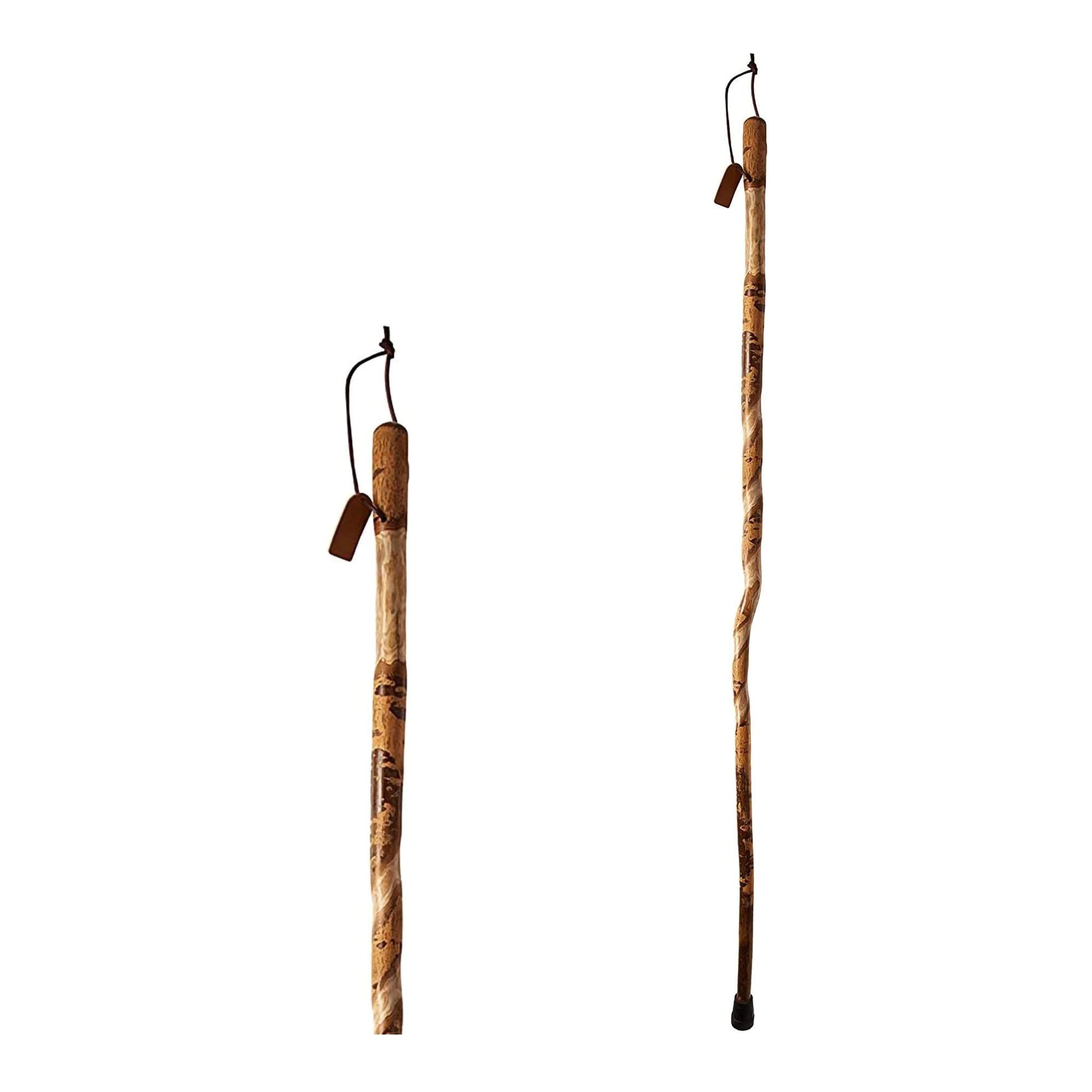 Mabis Healthcare - 602-3000-1391 Brazos™ Twisted Assorted Hardwood Rustic Walking Stick