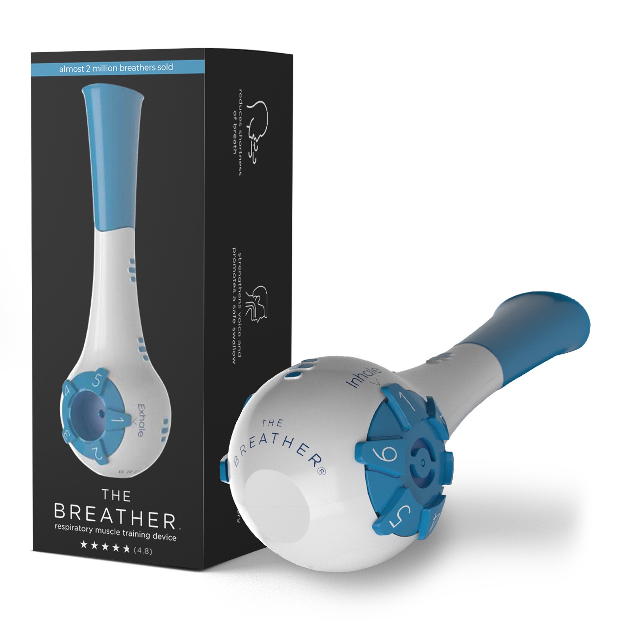PN Medical B-BLUE - The Breather® Respiratory Exerciser, Blue - 1/Each, 120/Case