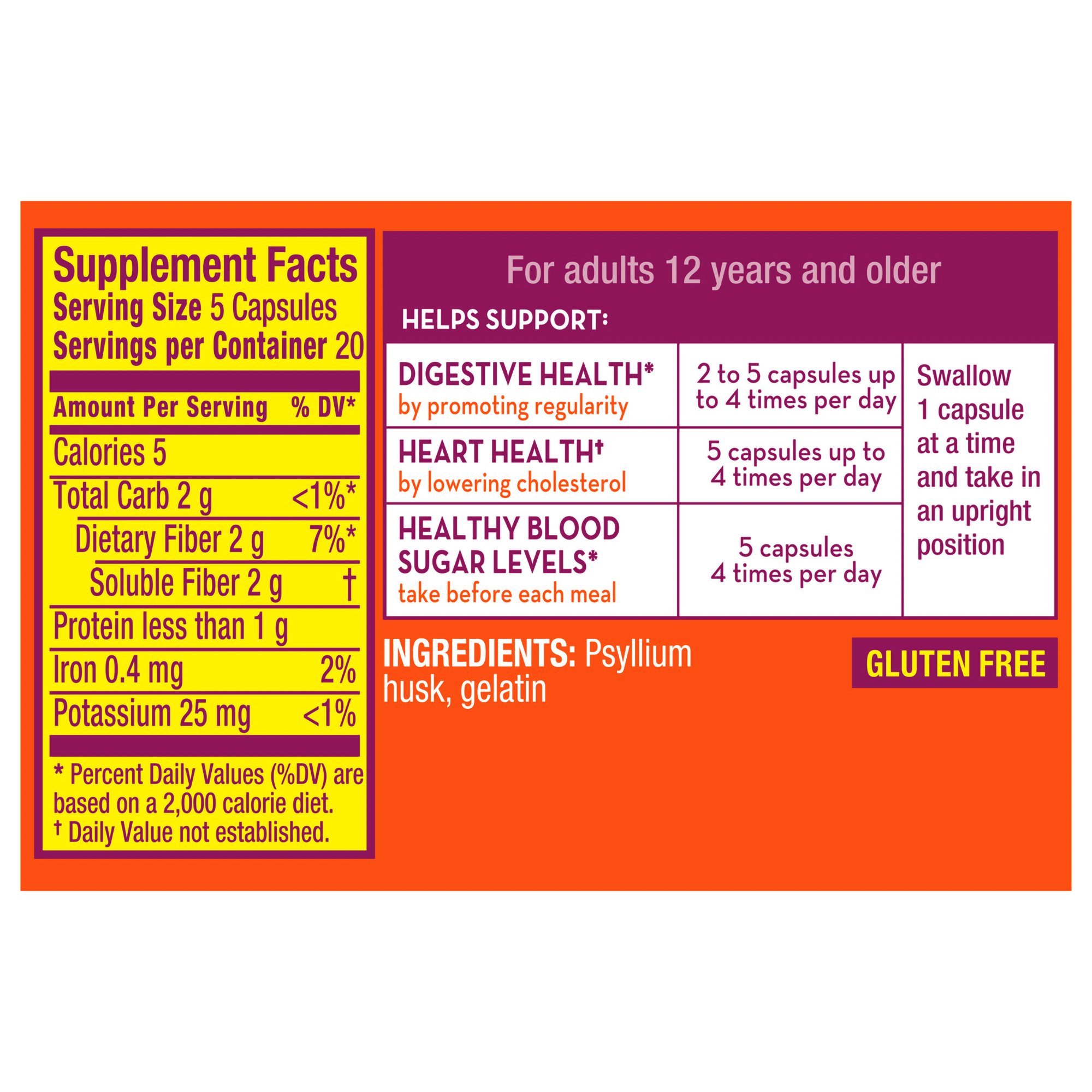 Procter & Gamble 37000040514 - Metamucil® 3 in 1 Fiber Capsules - 1/Bottle