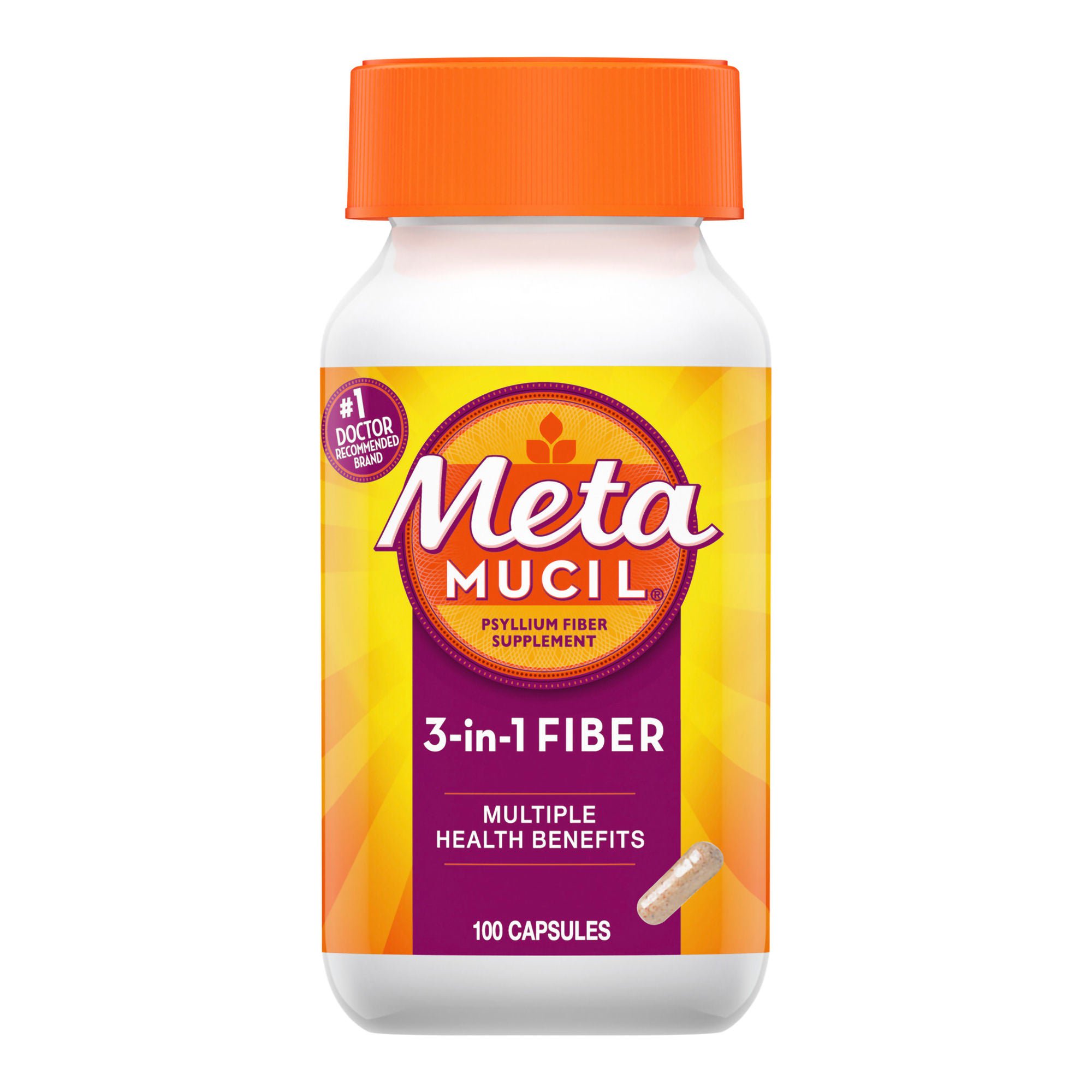 Procter & Gamble - 37000040514 Metamucil® 3 in 1 Fiber Capsules