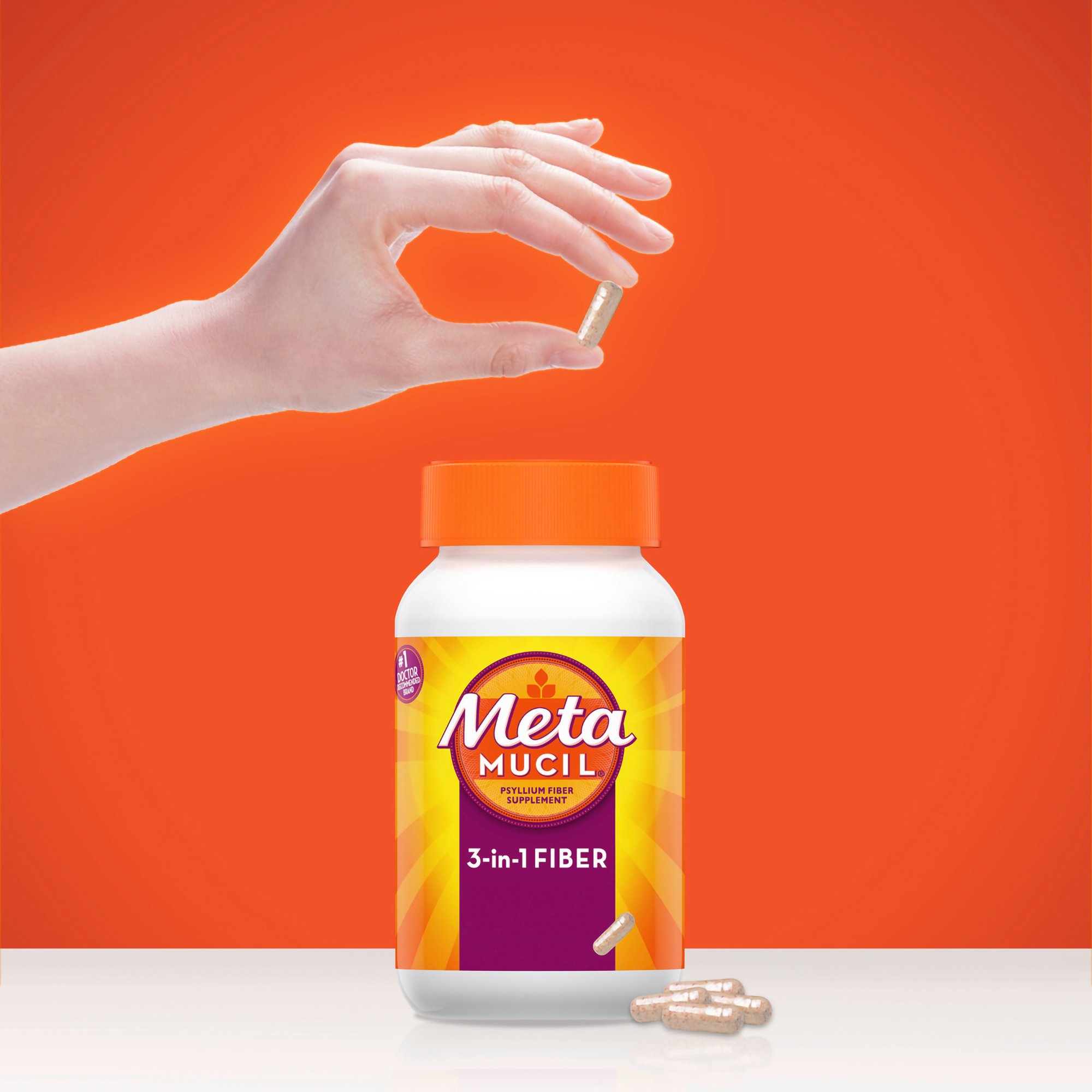 Procter & Gamble 37000040514 - Metamucil® 3 in 1 Fiber Capsules - 1/Bottle