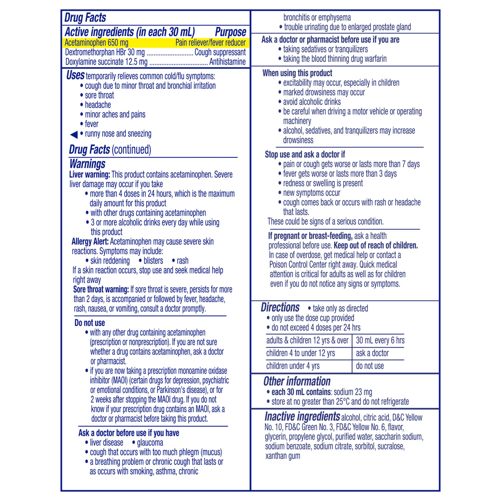 Procter & Gamble 37000080708 - Vicks NyQuil Cold & Flu Nighttime Relief Liquid - 1/Each