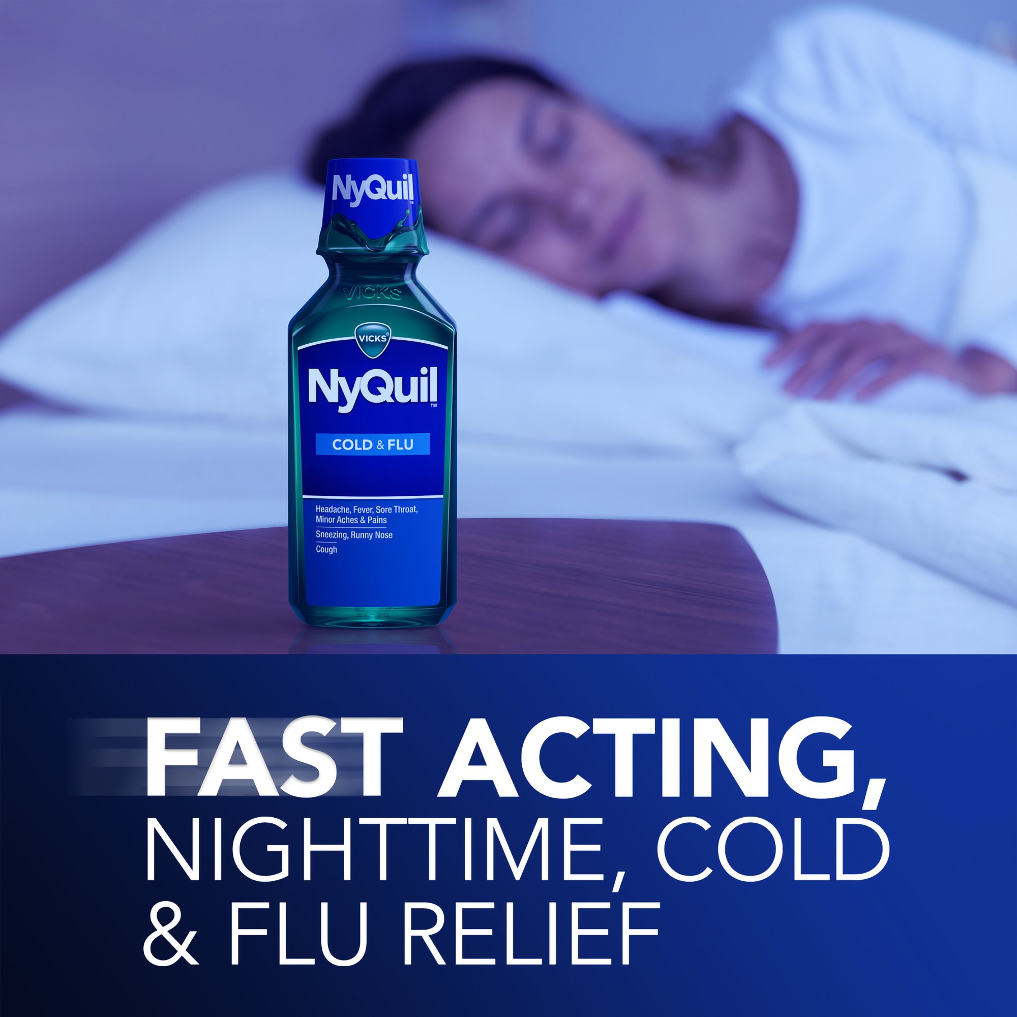 Procter & Gamble 37000080712 - Vicks NyQuil Cold & Flu Liquid - 1/Each