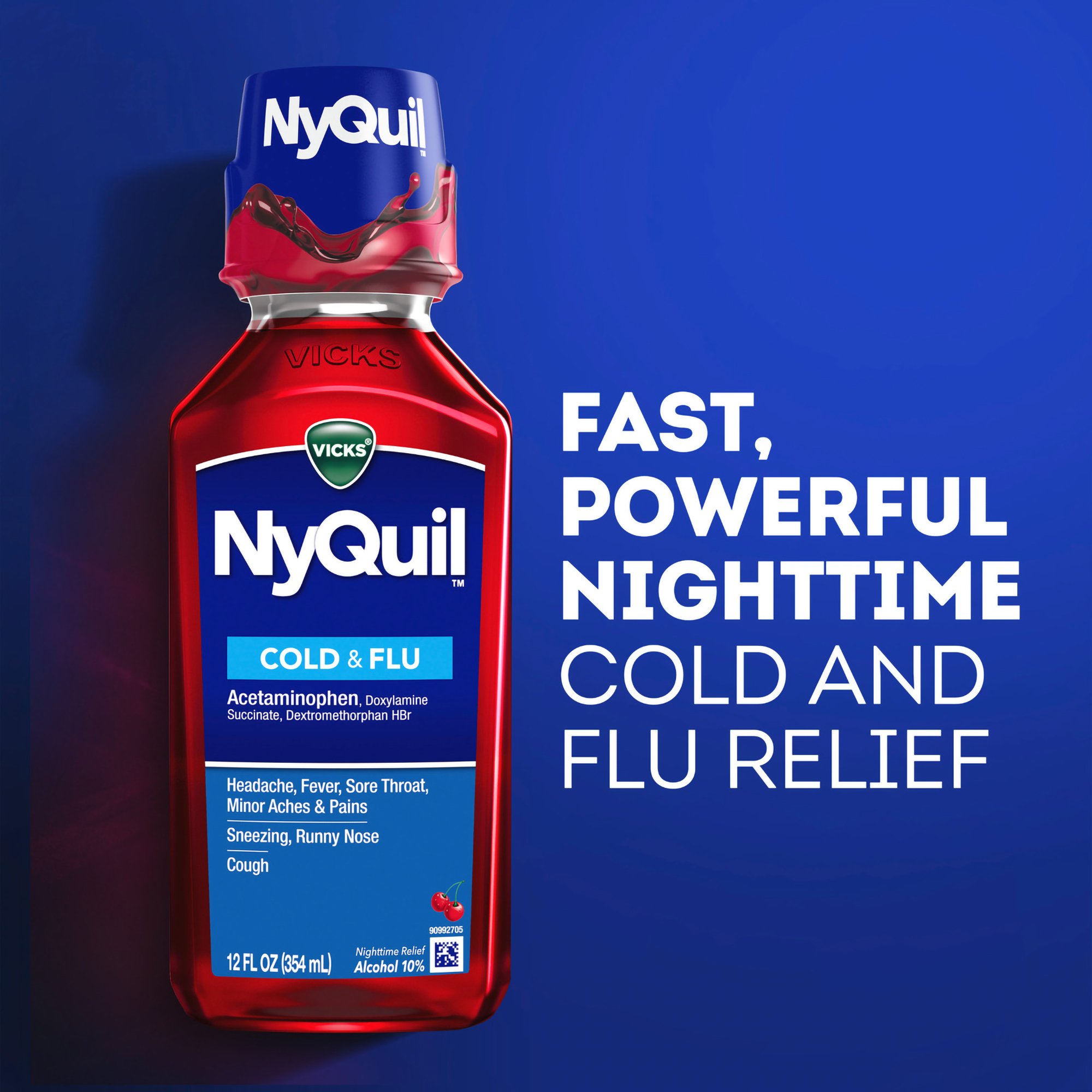 Procter & Gamble 37000080812 - NyQuil Cold & Flu, Cherry Flavor - 1/Each