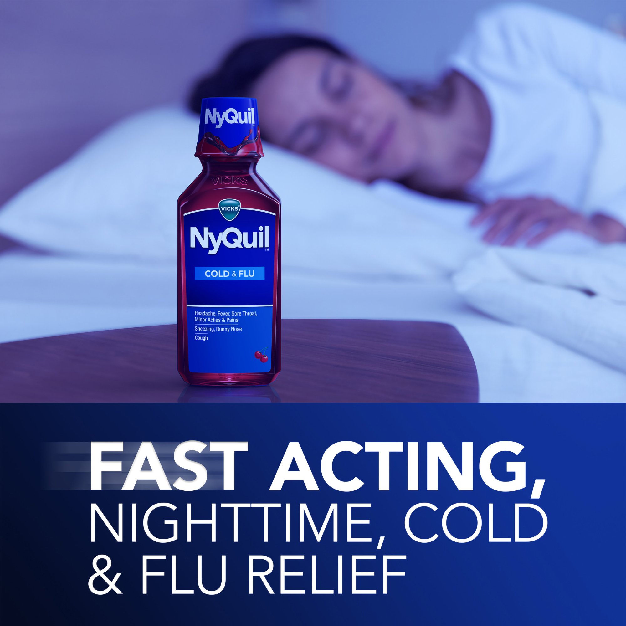 Procter & Gamble 37000080812 - NyQuil Cold & Flu, Cherry Flavor - 1/Each