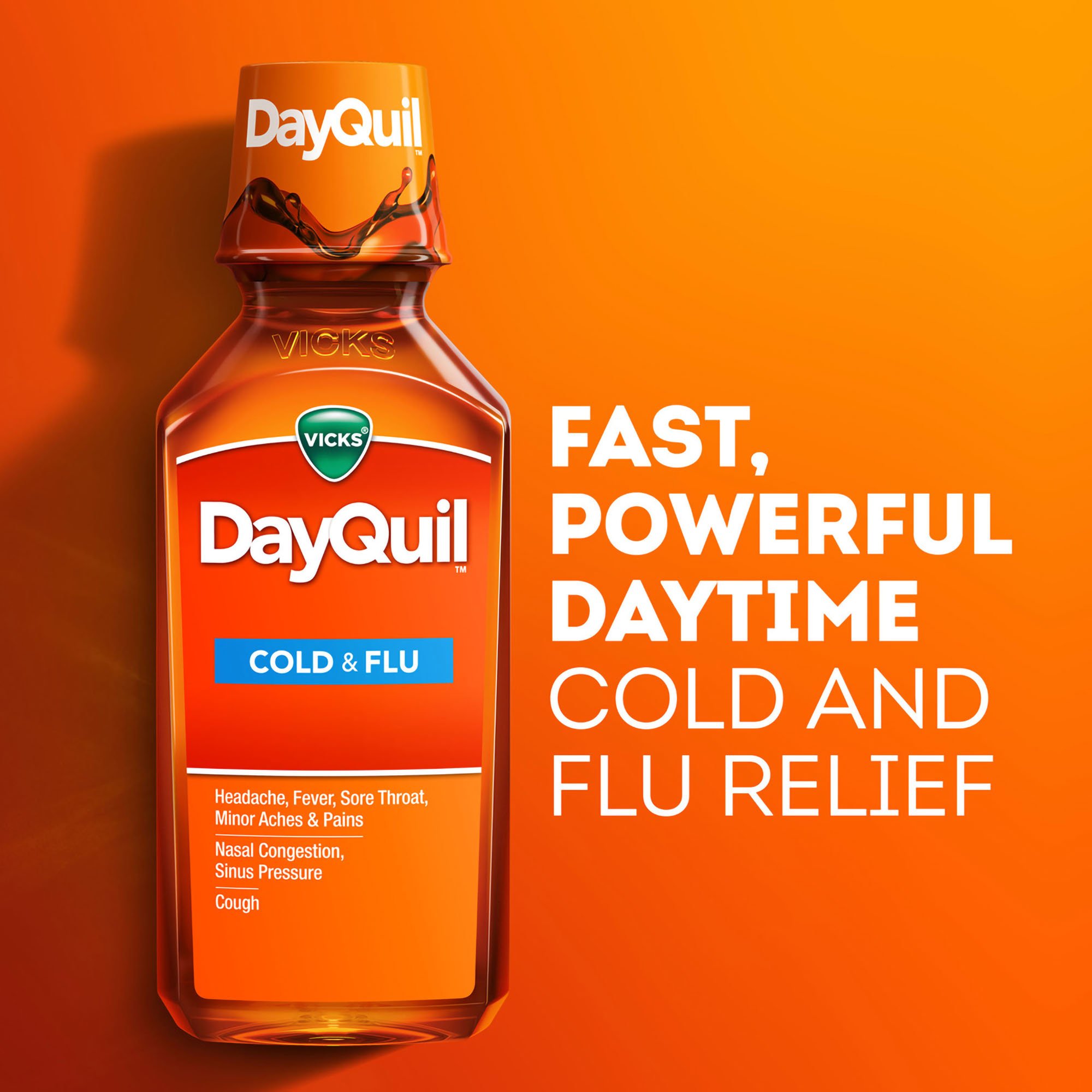 Procter & Gamble 37000055512 - DayQuil Cold & Flu Liquid - 1/Each