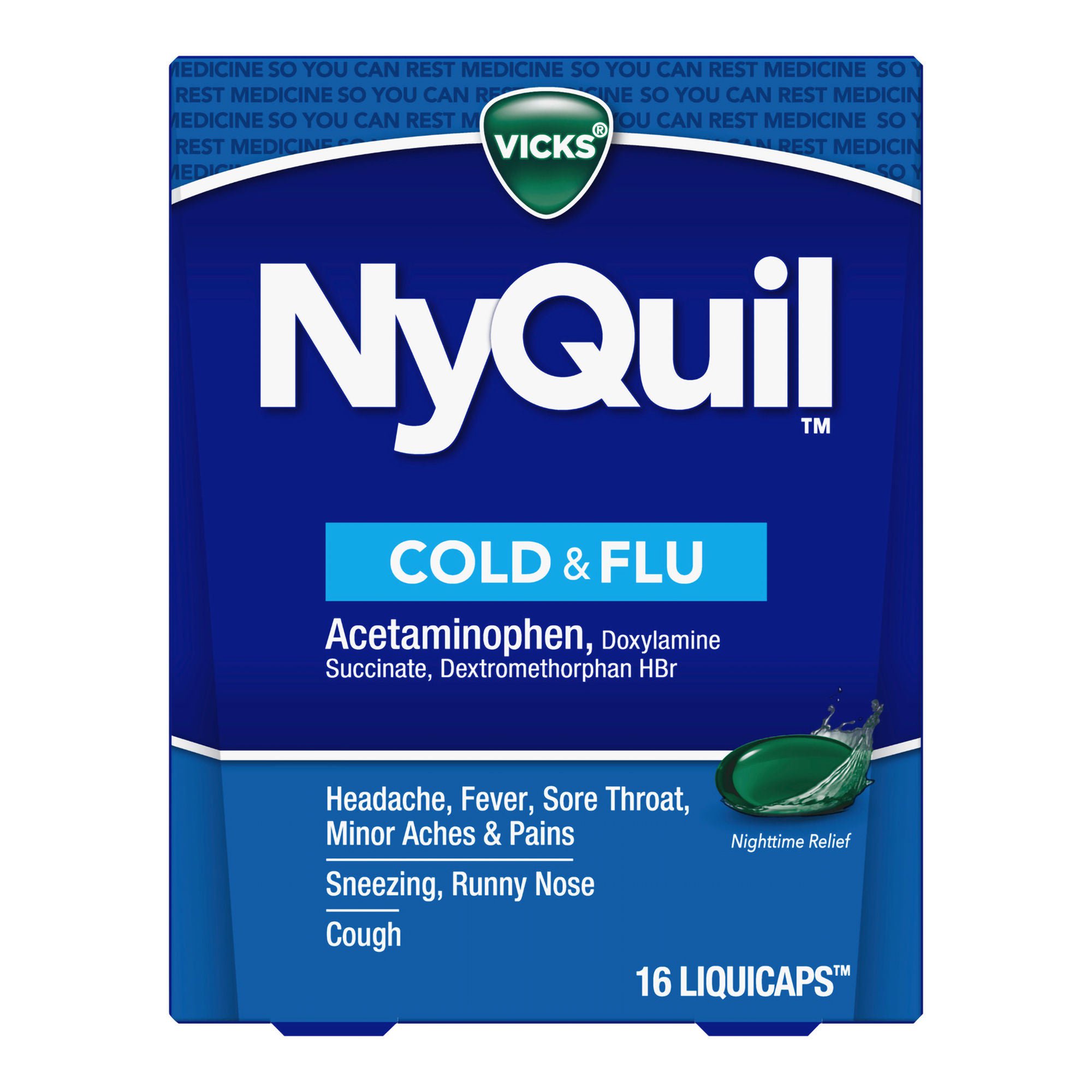 Procter & Gamble - 37000055716 Vicks NyQuil Cold & Flu LiquiCaps