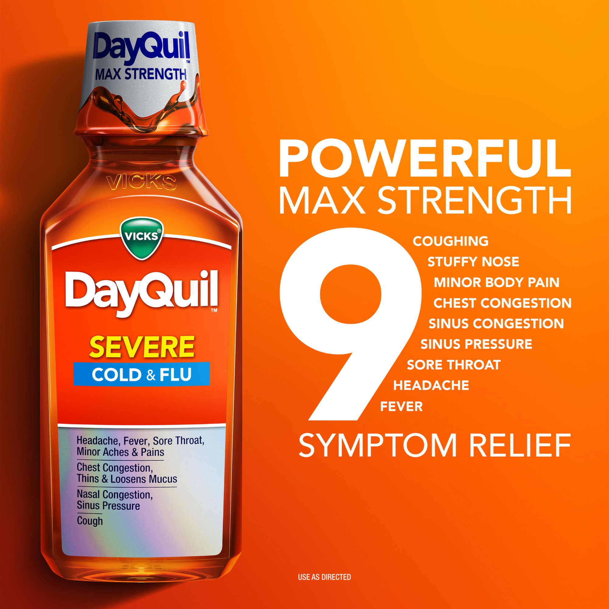 Procter & Gamble 37000081008 - DayQuil Severe Cold & Flu Liquid - 1/Each